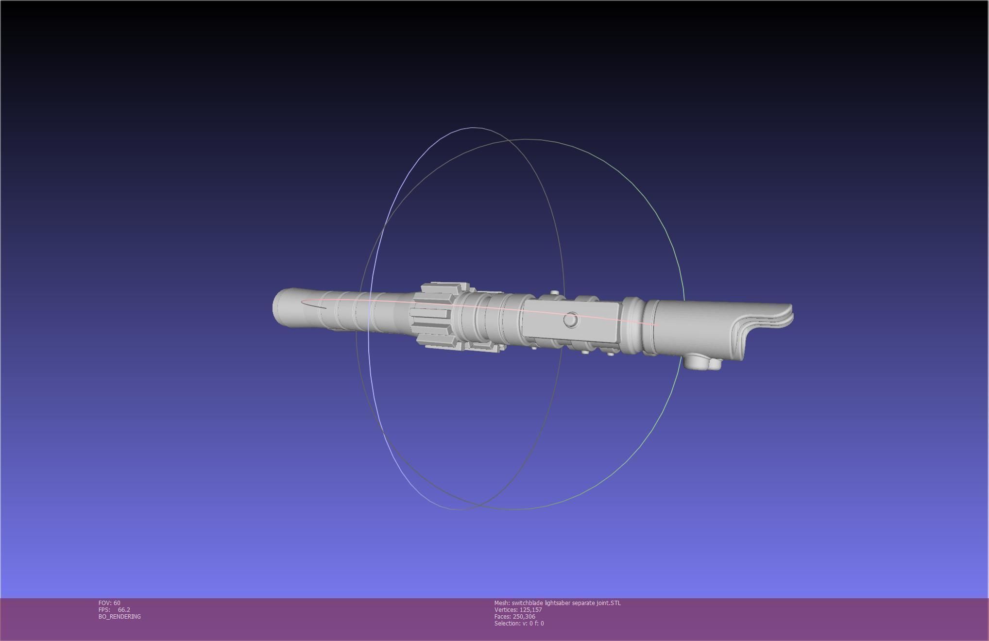Star Wars Evil Rey Switchblade Lightsaber Printable Model 3D print model_74