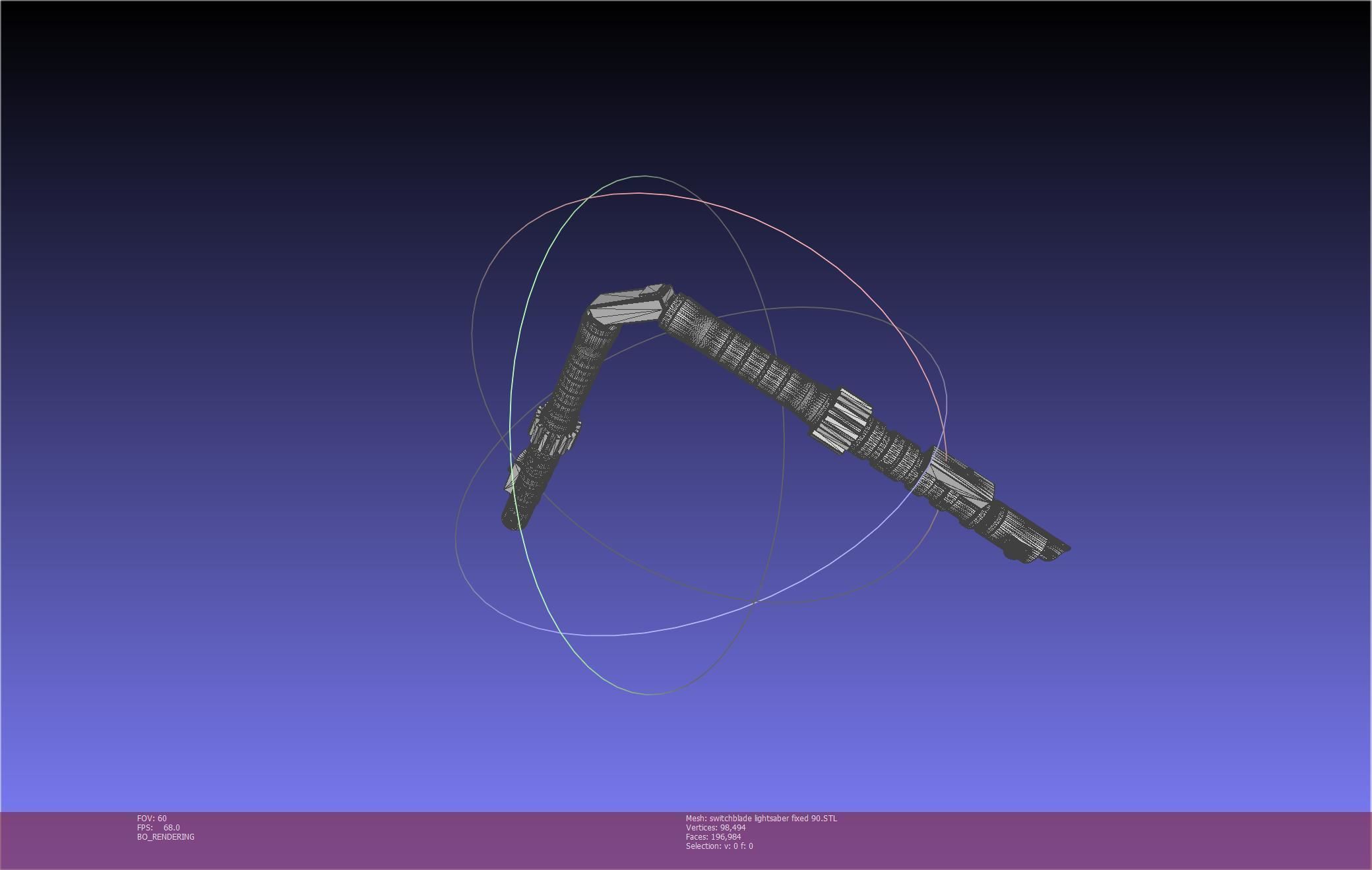 Star Wars Evil Rey Switchblade Lightsaber Printable Model 3D print model_127