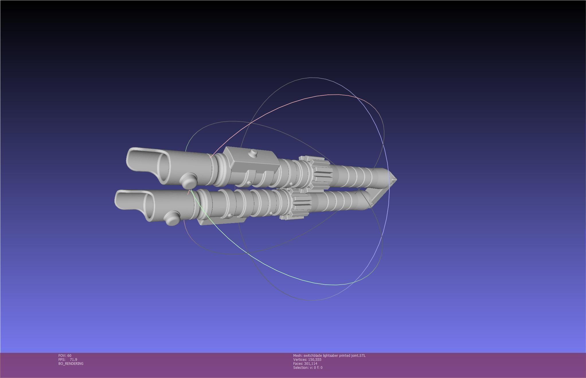 Star Wars Evil Rey Switchblade Lightsaber Printable Model 3D print model_97