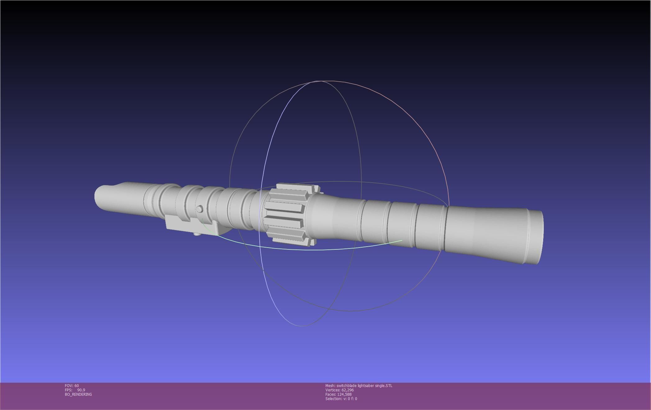 Star Wars Evil Rey Switchblade Lightsaber Printable Model 3D print model_22