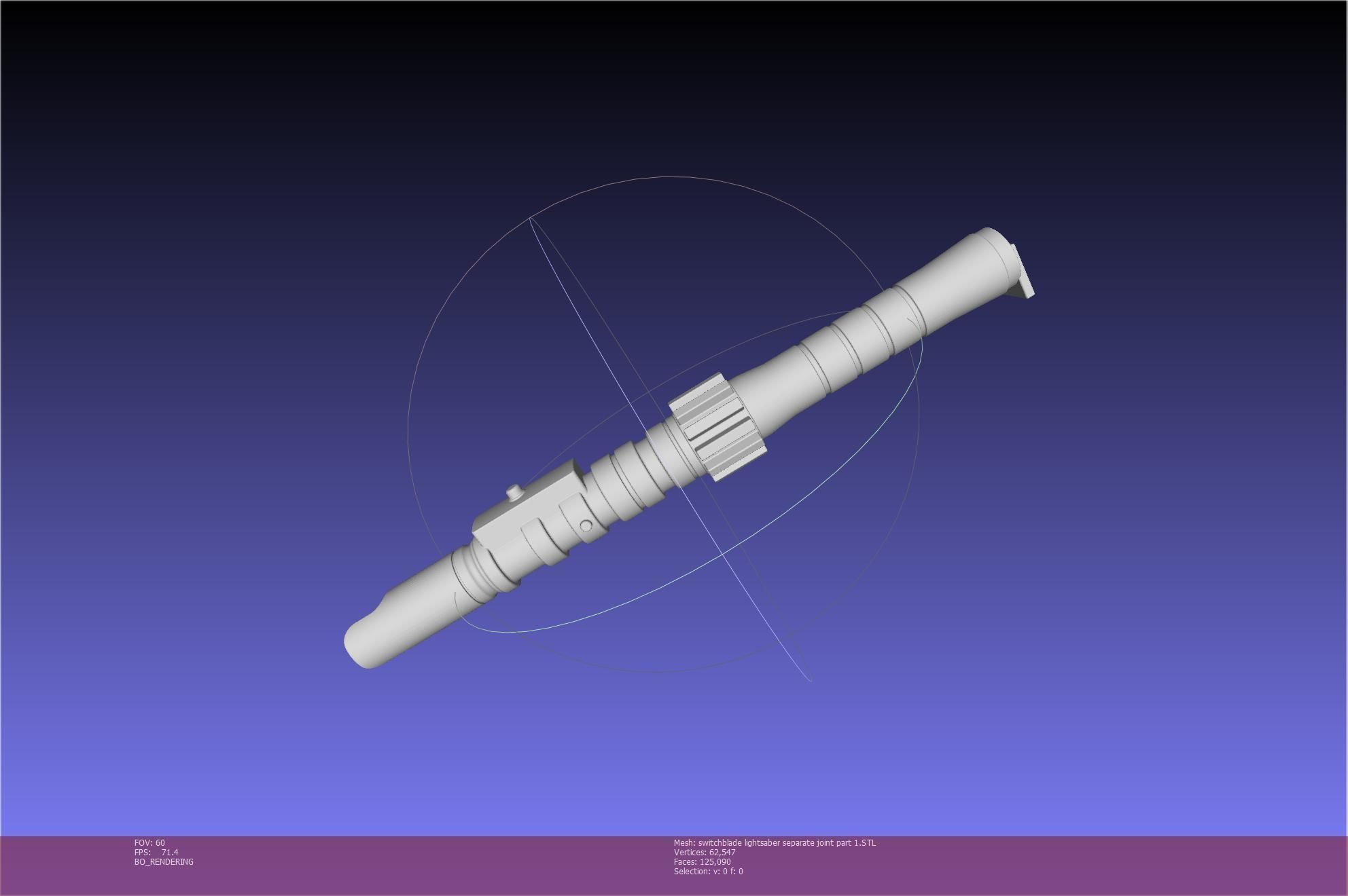 Star Wars Evil Rey Switchblade Lightsaber Printable Model 3D print model_58