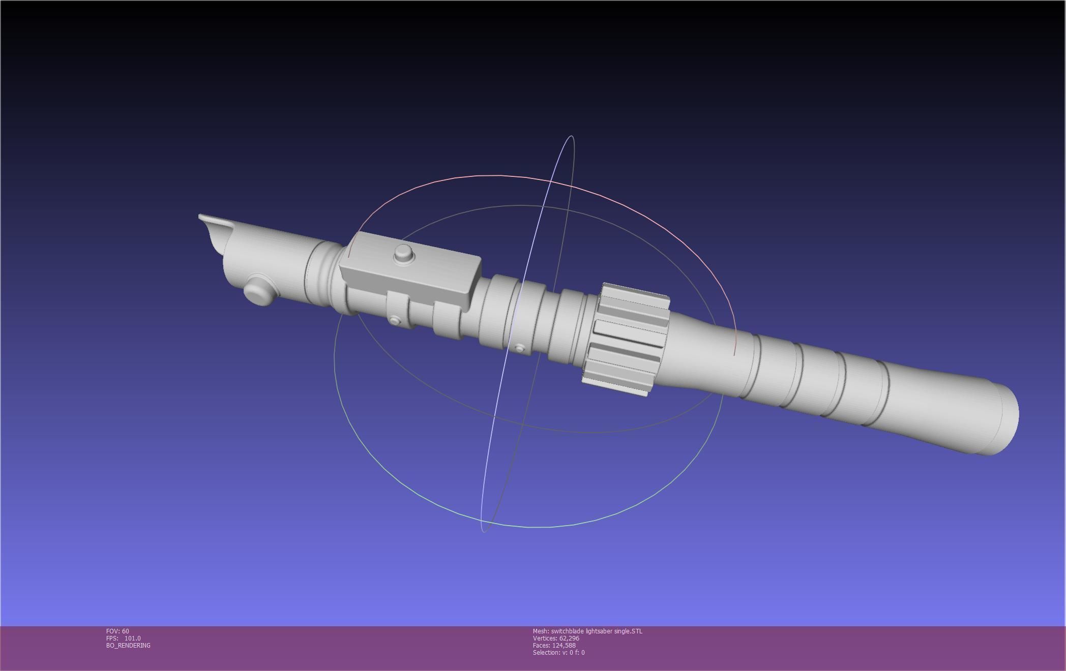 Star Wars Evil Rey Switchblade Lightsaber Printable Model 3D print model_142