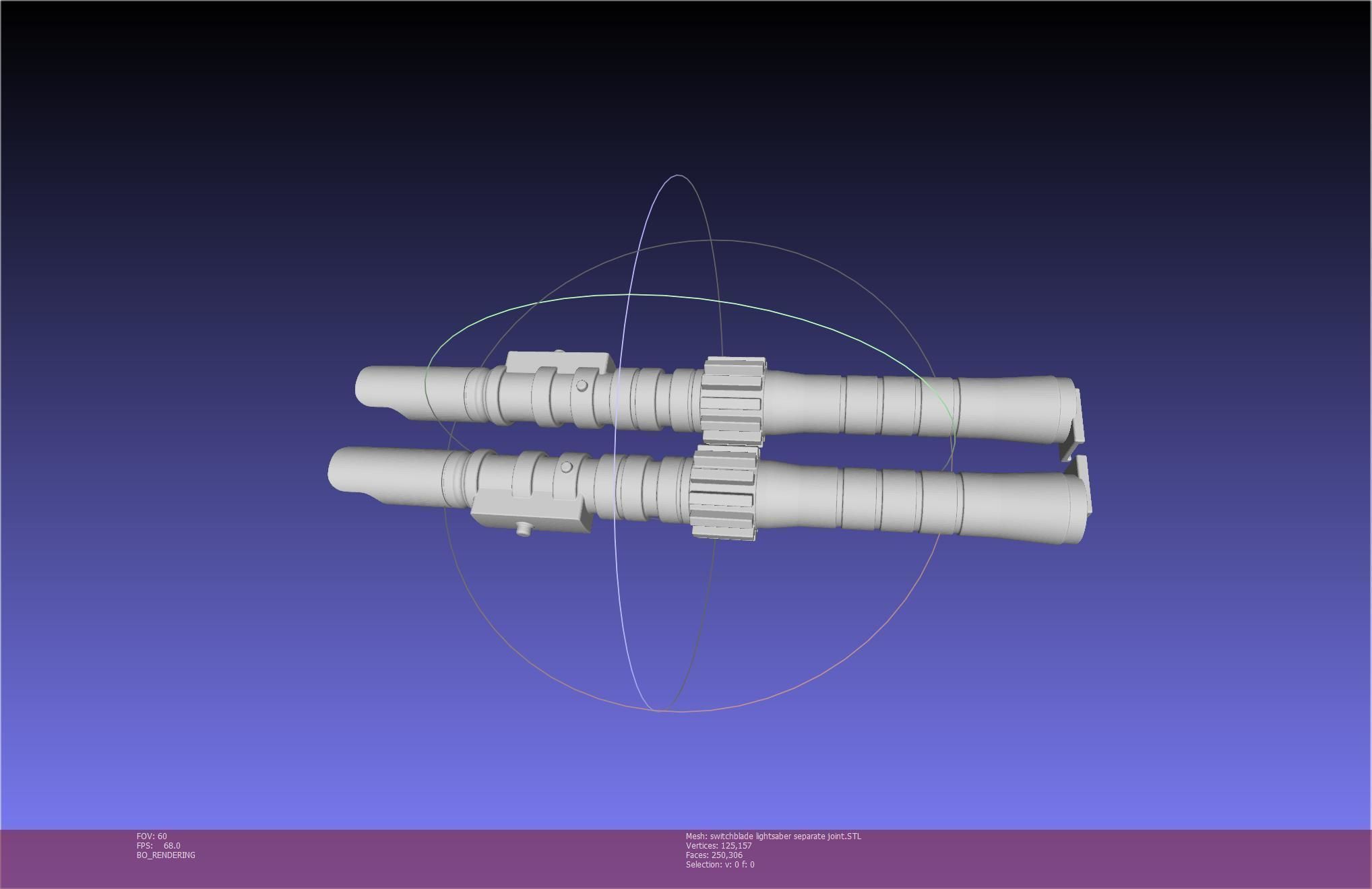 Star Wars Evil Rey Switchblade Lightsaber Printable Model 3D print model_63