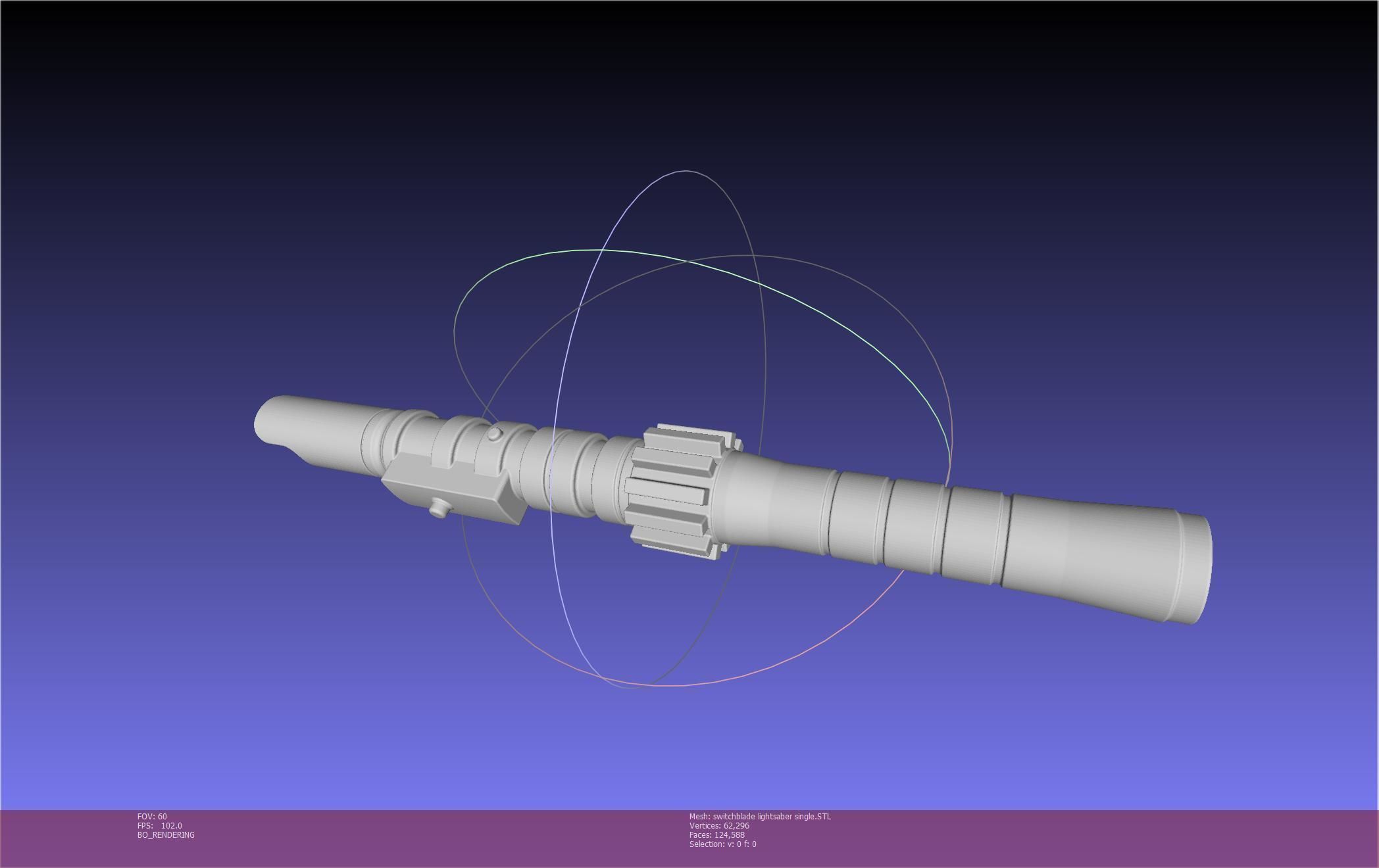 Star Wars Evil Rey Switchblade Lightsaber Printable Model 3D print model_14