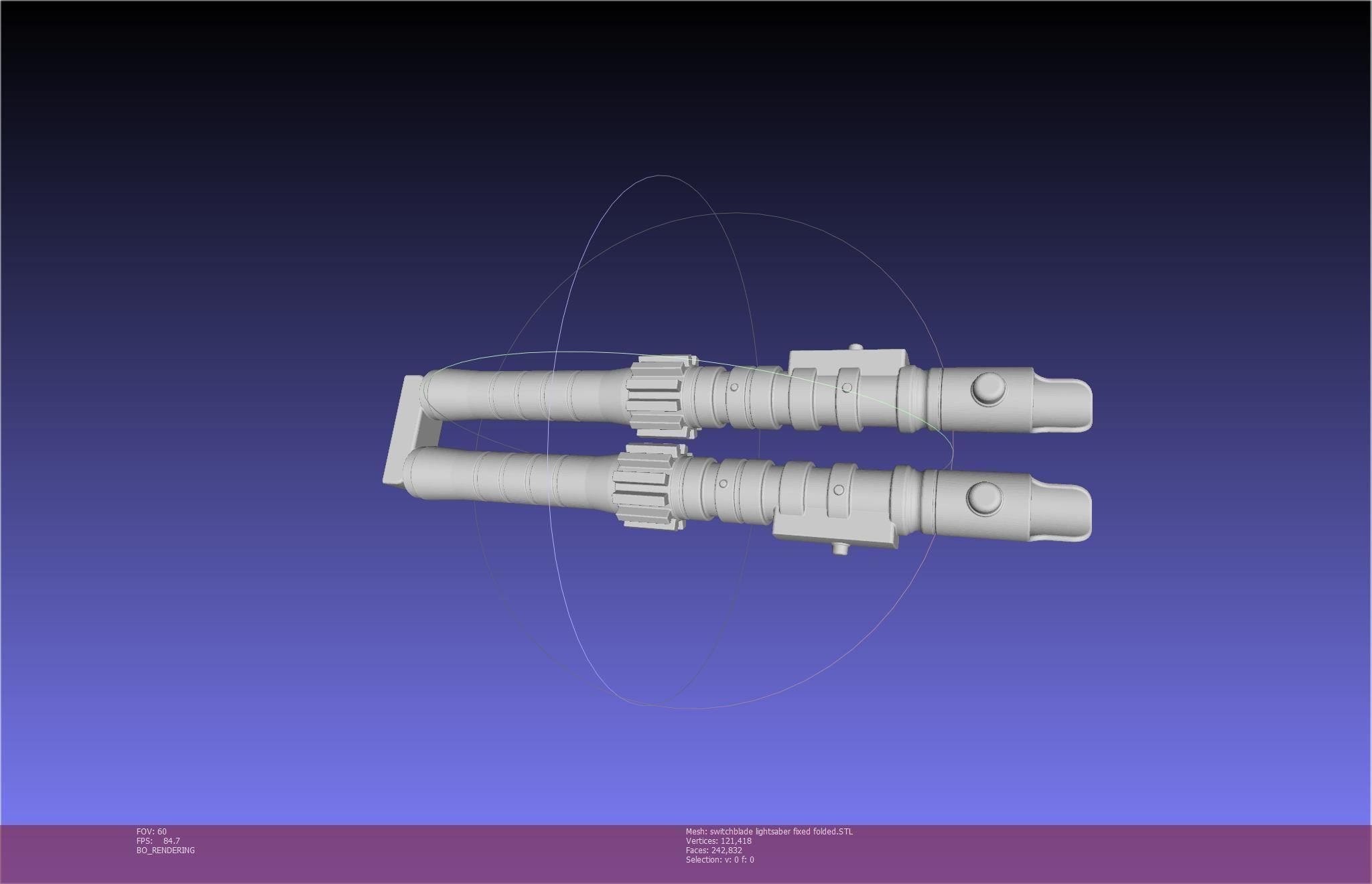 Star Wars Evil Rey Switchblade Lightsaber Printable Model 3D print model_121