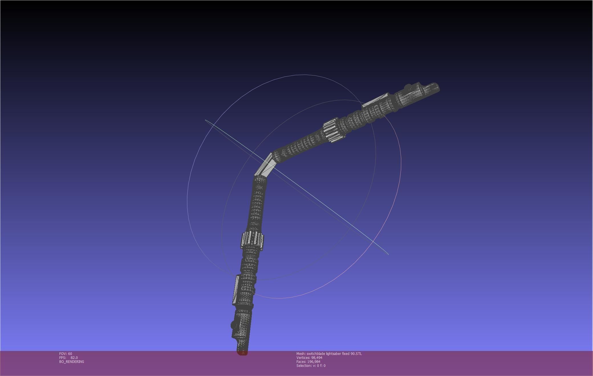 Star Wars Evil Rey Switchblade Lightsaber Printable Model 3D print model_132