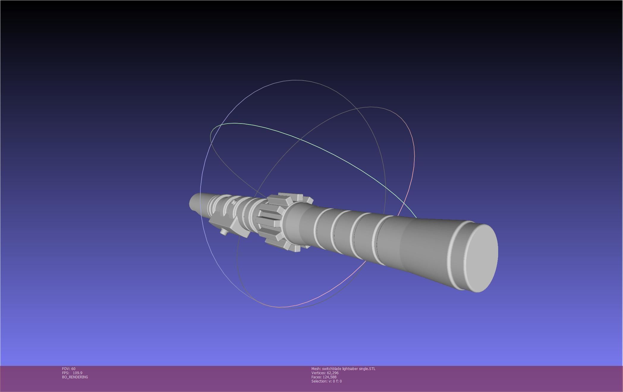 Star Wars Evil Rey Switchblade Lightsaber Printable Model 3D print model_15