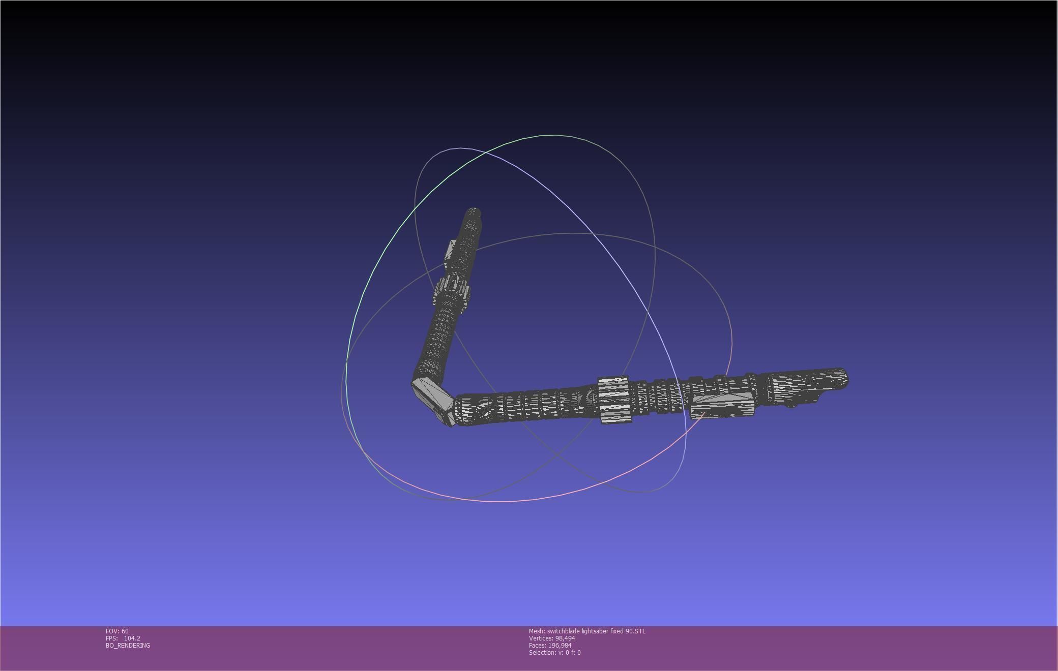 Star Wars Evil Rey Switchblade Lightsaber Printable Model 3D print model_133