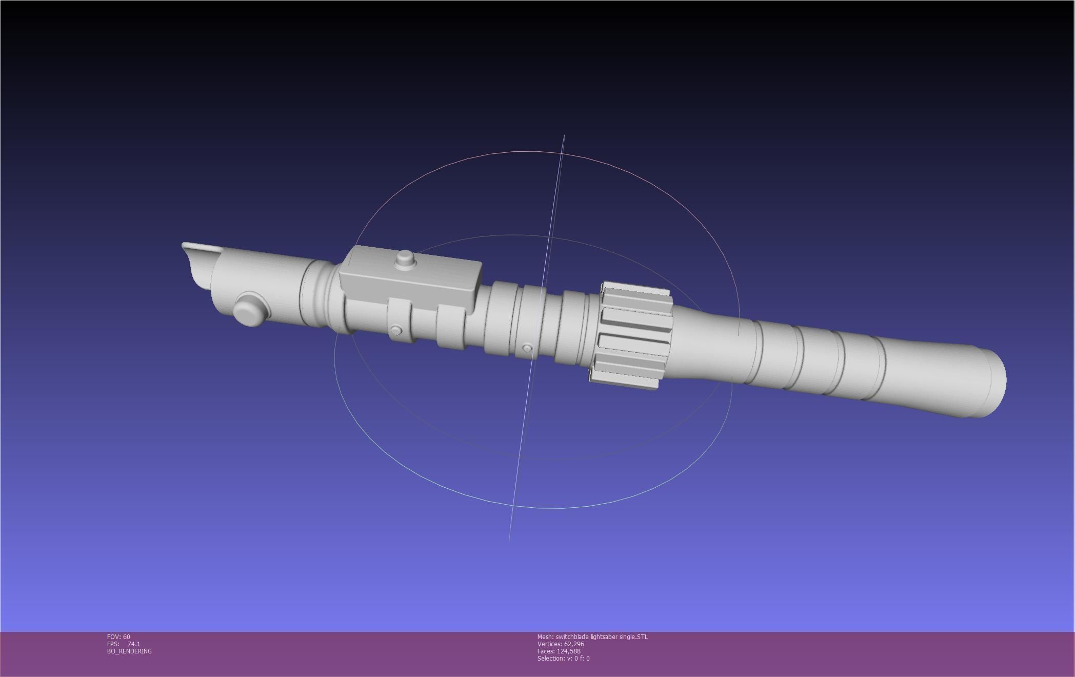 Star Wars Evil Rey Switchblade Lightsaber Printable Model 3D print model_140