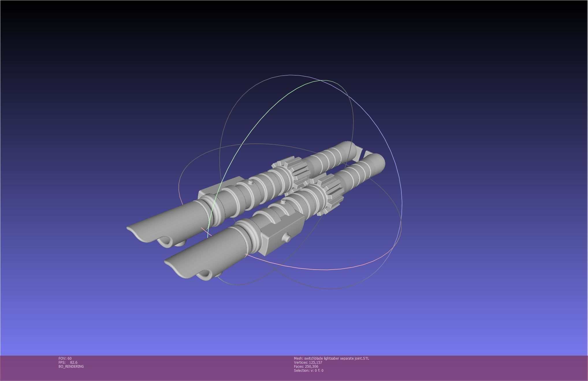 Star Wars Evil Rey Switchblade Lightsaber Printable Model 3D print model_66