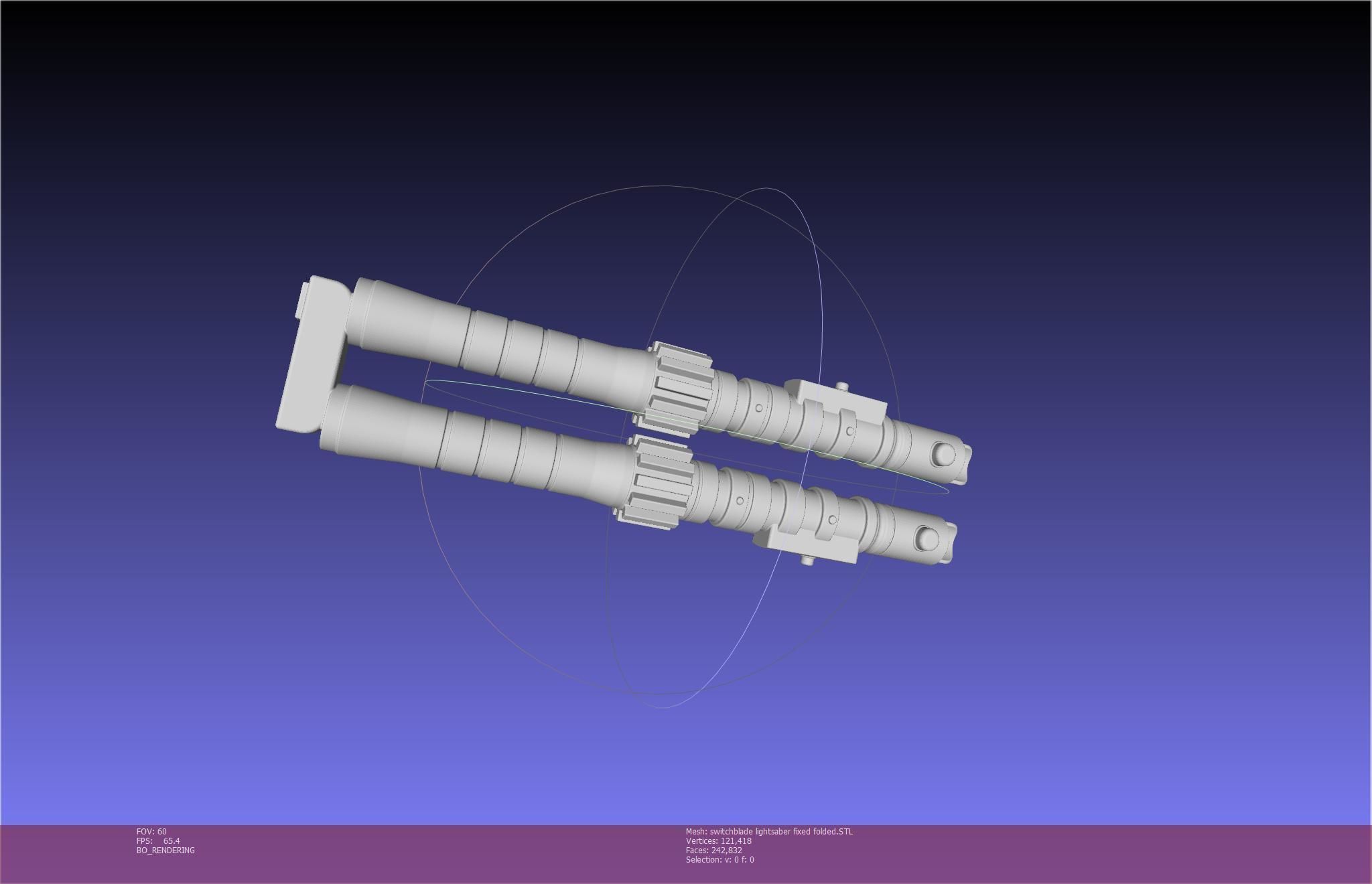 Star Wars Evil Rey Switchblade Lightsaber Printable Model 3D print model_119
