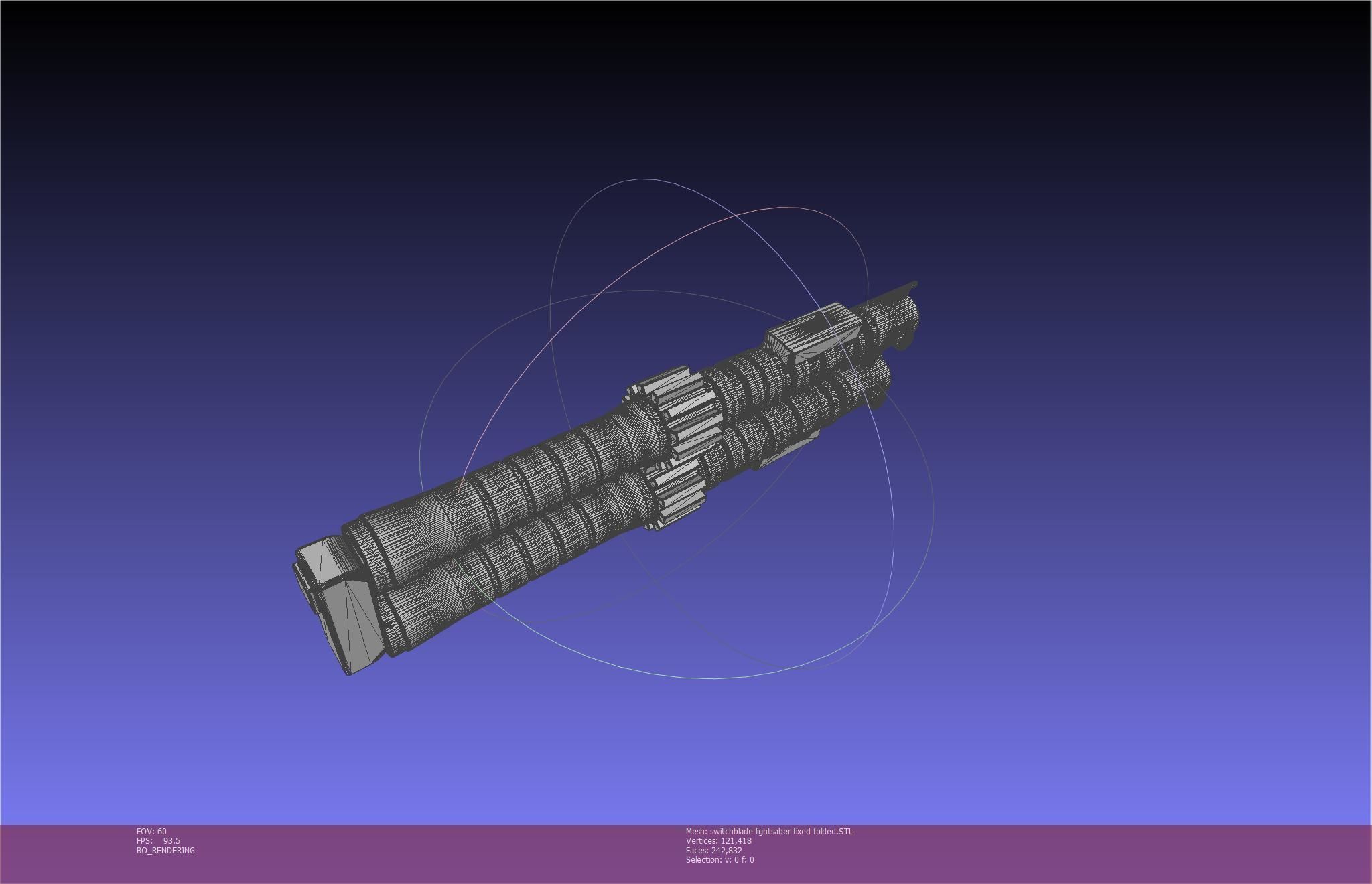 Star Wars Evil Rey Switchblade Lightsaber Printable Model 3D print model_118