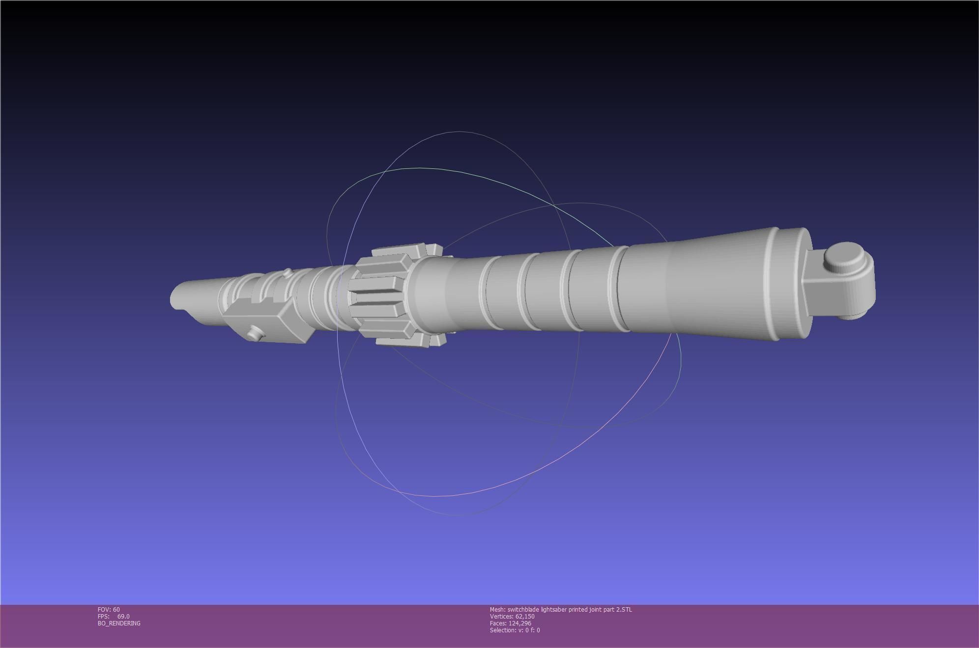 Star Wars Evil Rey Switchblade Lightsaber Printable Model 3D print model_90