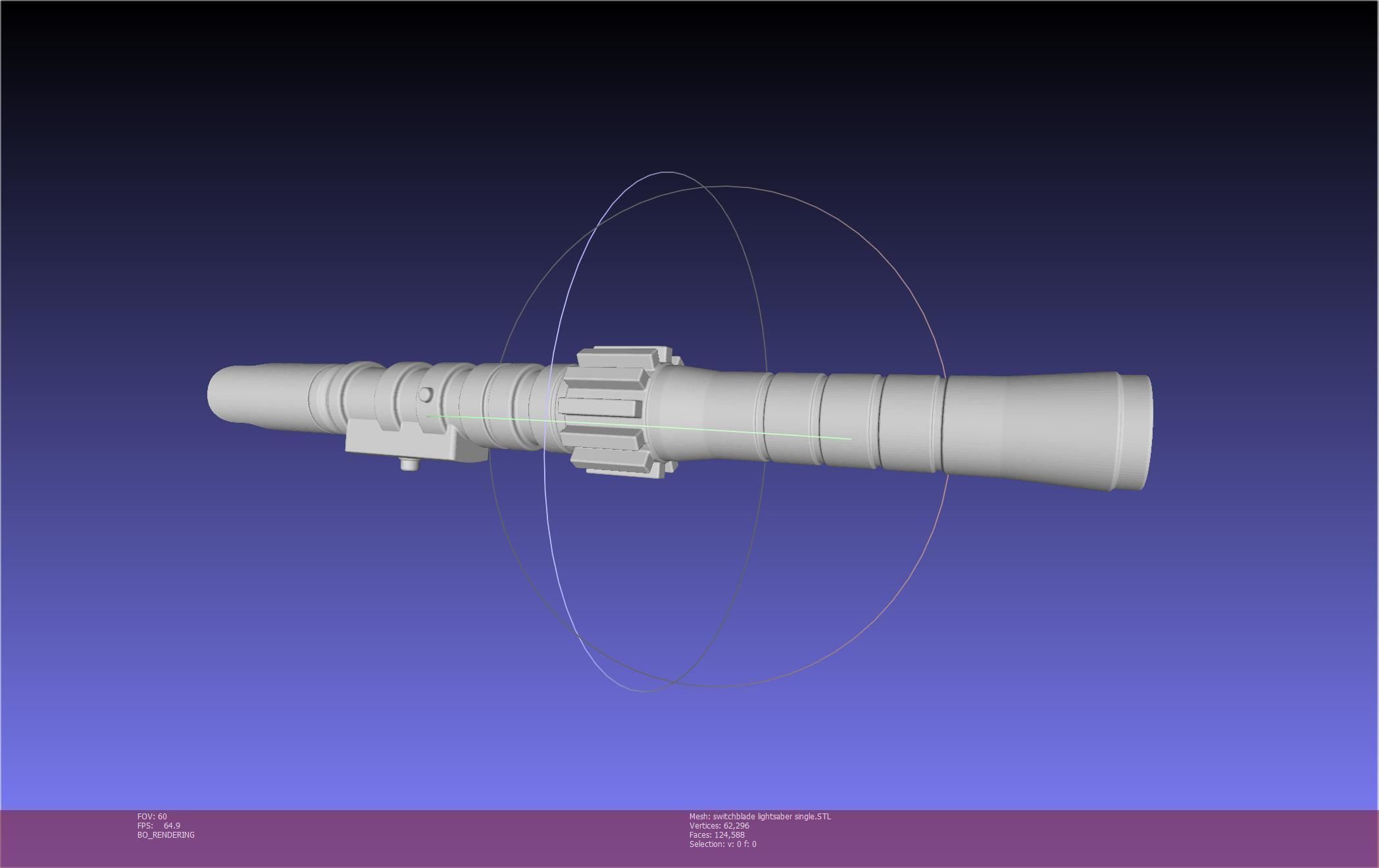 Star Wars Evil Rey Switchblade Lightsaber Printable Model 3D print model_19