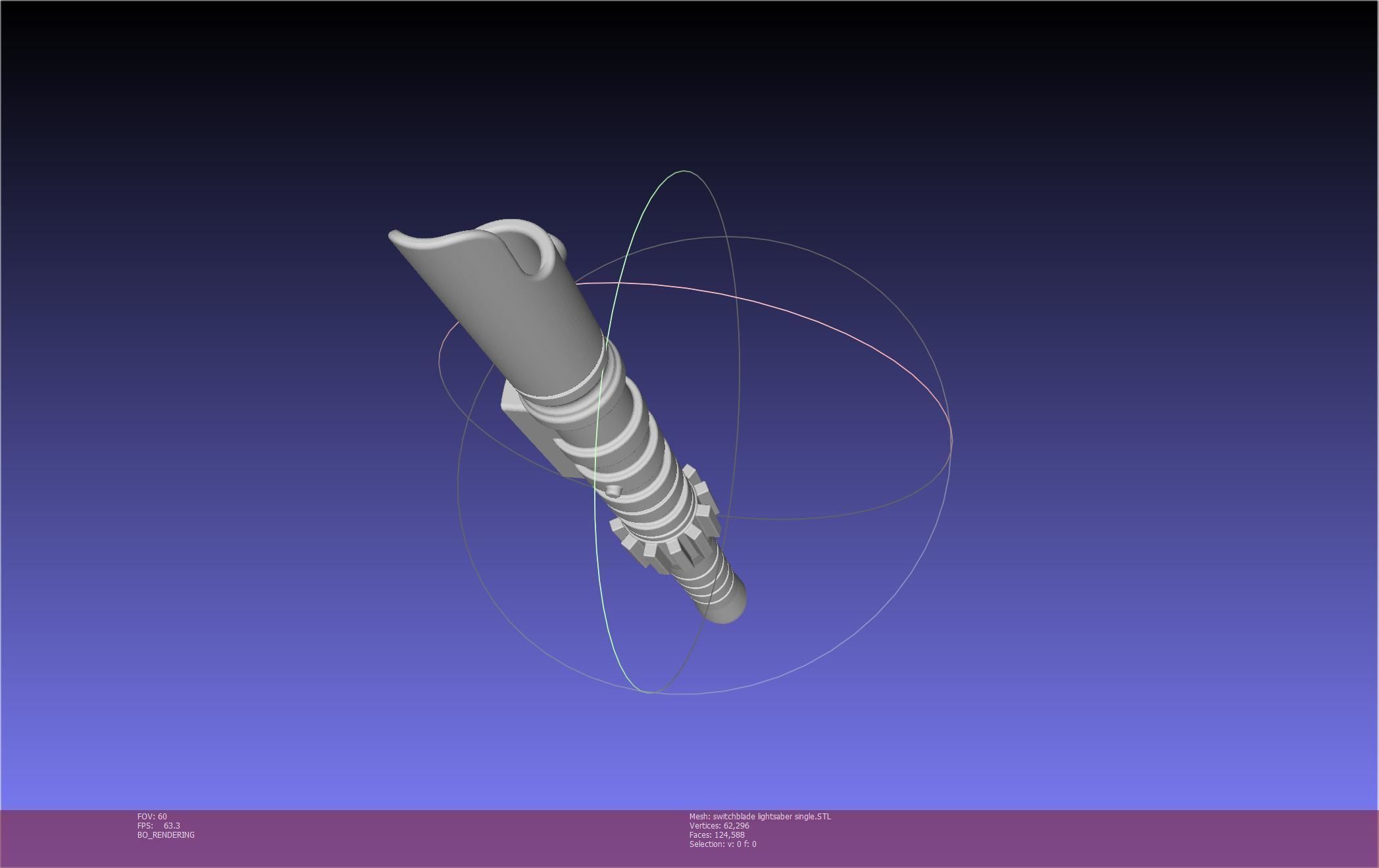 Star Wars Evil Rey Switchblade Lightsaber Printable Model 3D print model_35