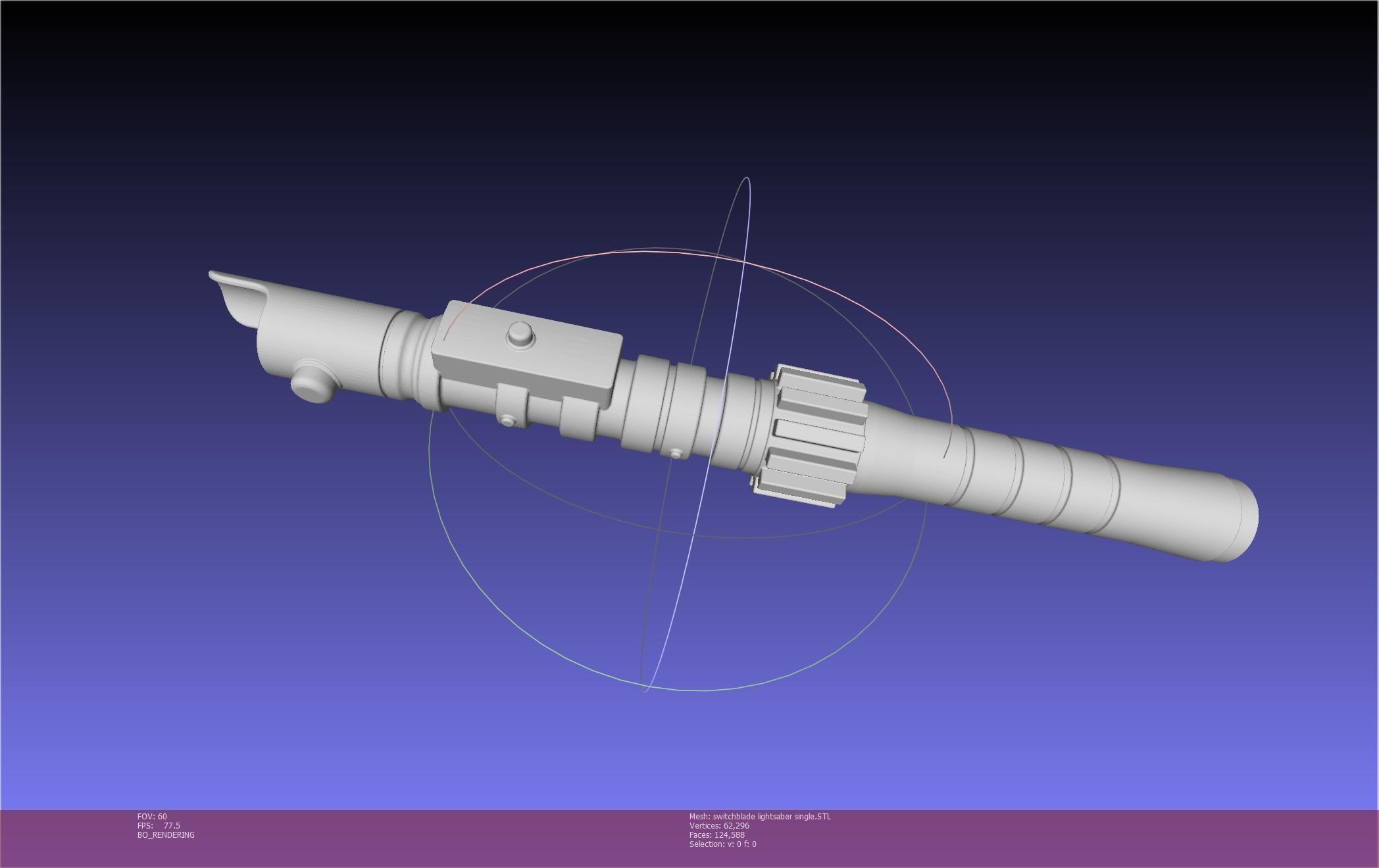 Star Wars Evil Rey Switchblade Lightsaber Printable Model 3D print model_139