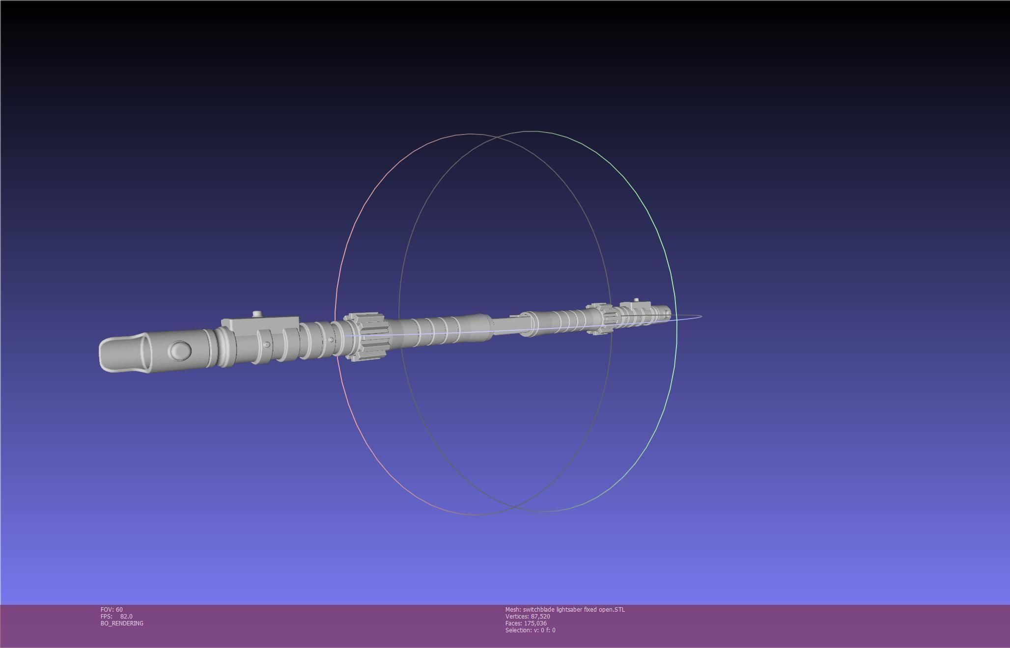 Star Wars Evil Rey Switchblade Lightsaber Printable Model 3D print model_104