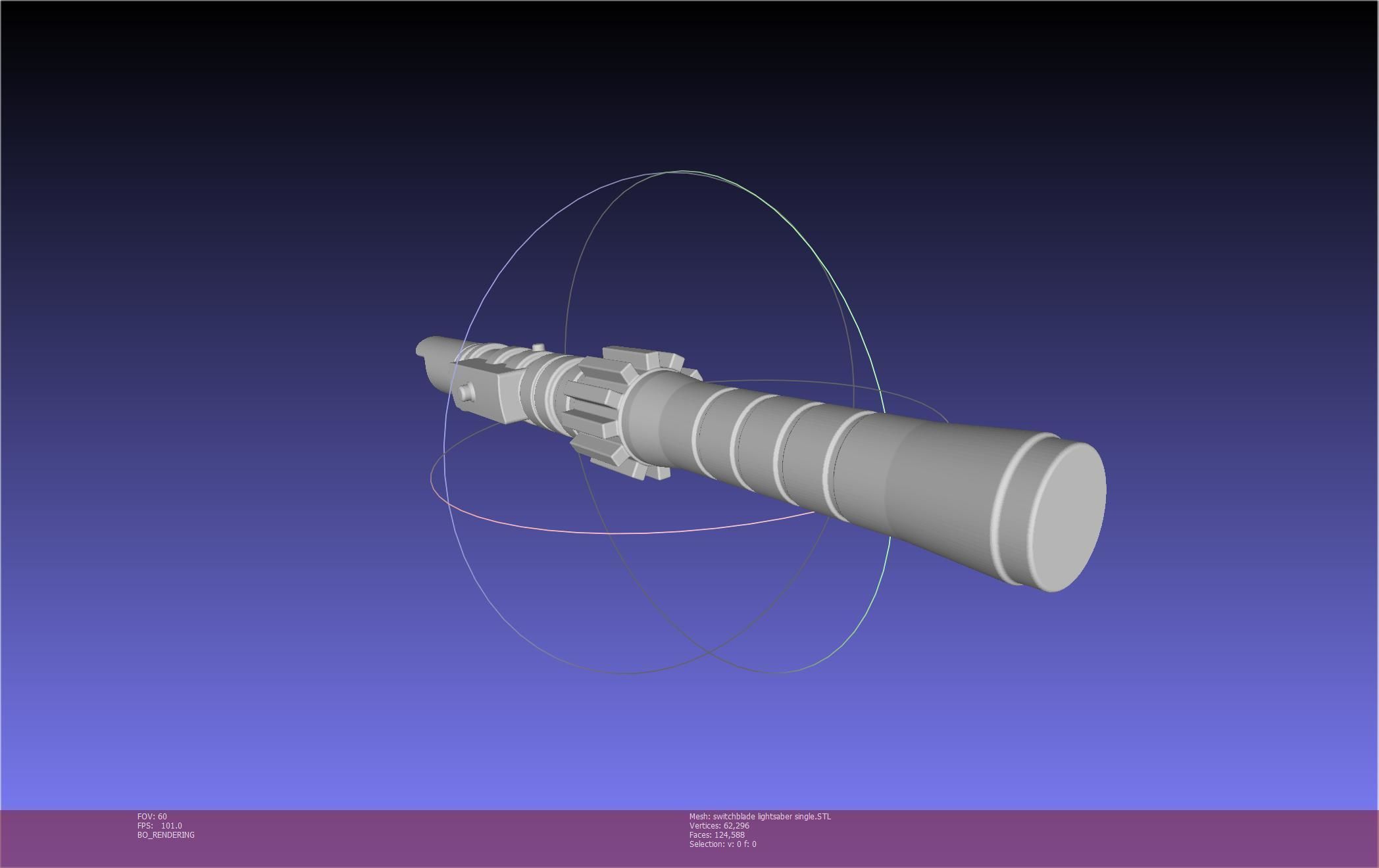 Star Wars Evil Rey Switchblade Lightsaber Printable Model 3D print model_9