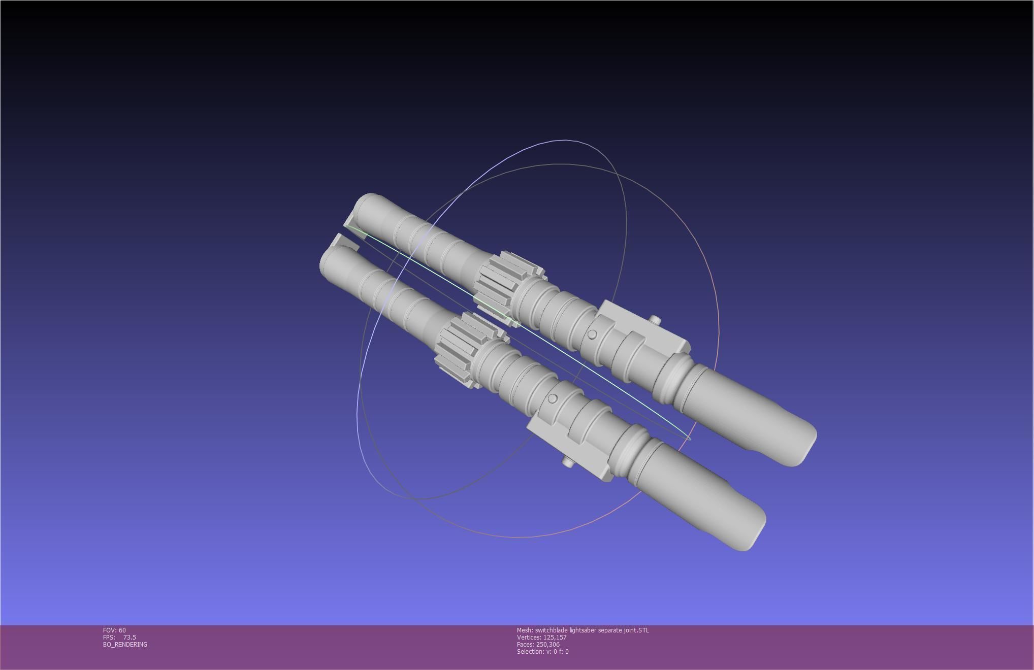 Star Wars Evil Rey Switchblade Lightsaber Printable Model 3D print model_73