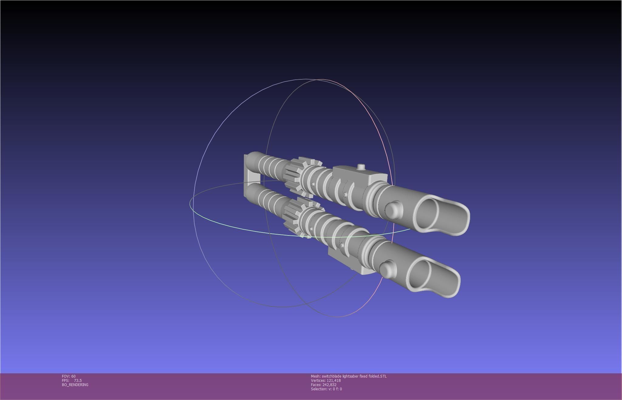 Star Wars Evil Rey Switchblade Lightsaber Printable Model 3D print model_115