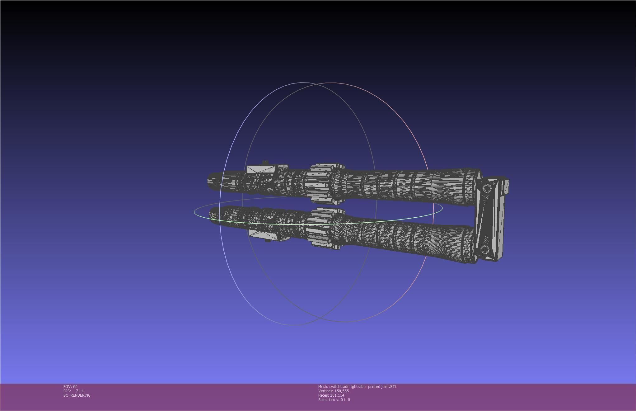 Star Wars Evil Rey Switchblade Lightsaber Printable Model 3D print model_94