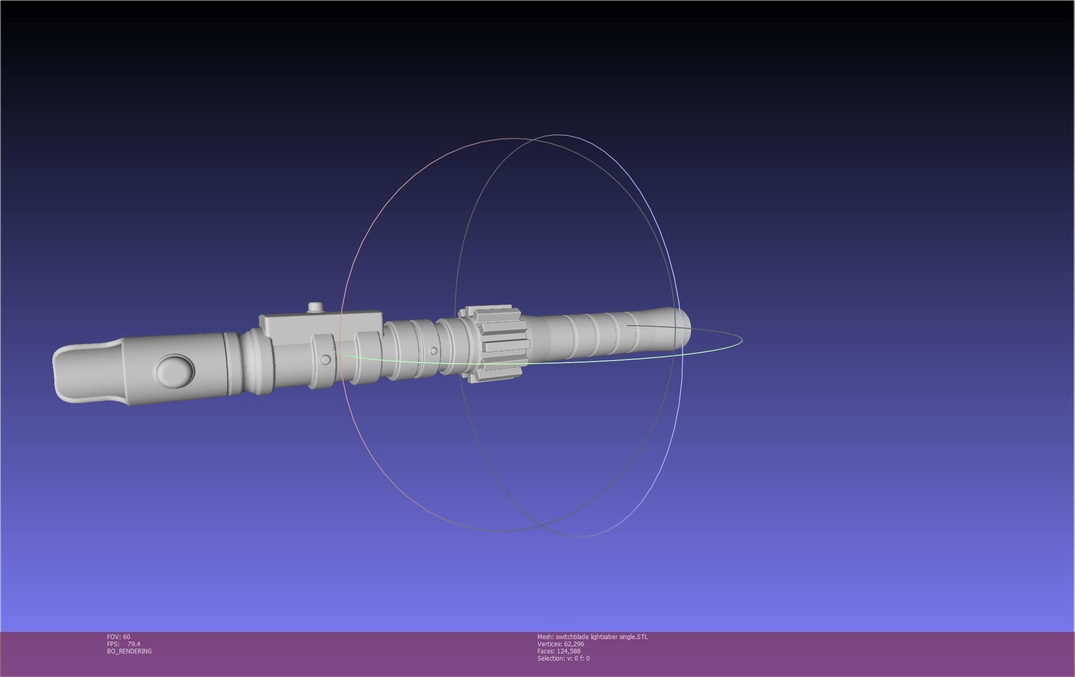 Star Wars Evil Rey Switchblade Lightsaber Printable Model 3D print model_31