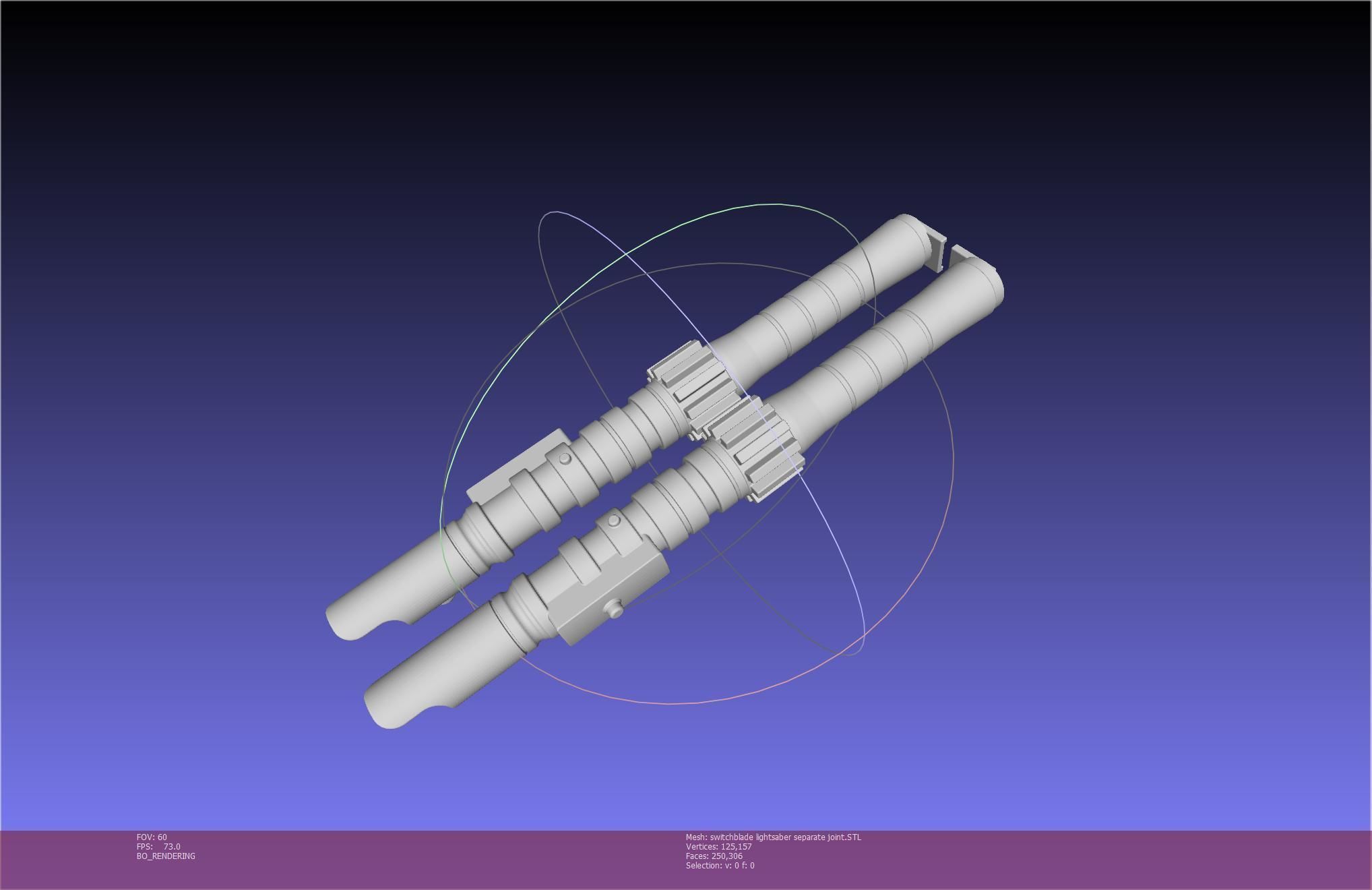 Star Wars Evil Rey Switchblade Lightsaber Printable Model 3D print model_64
