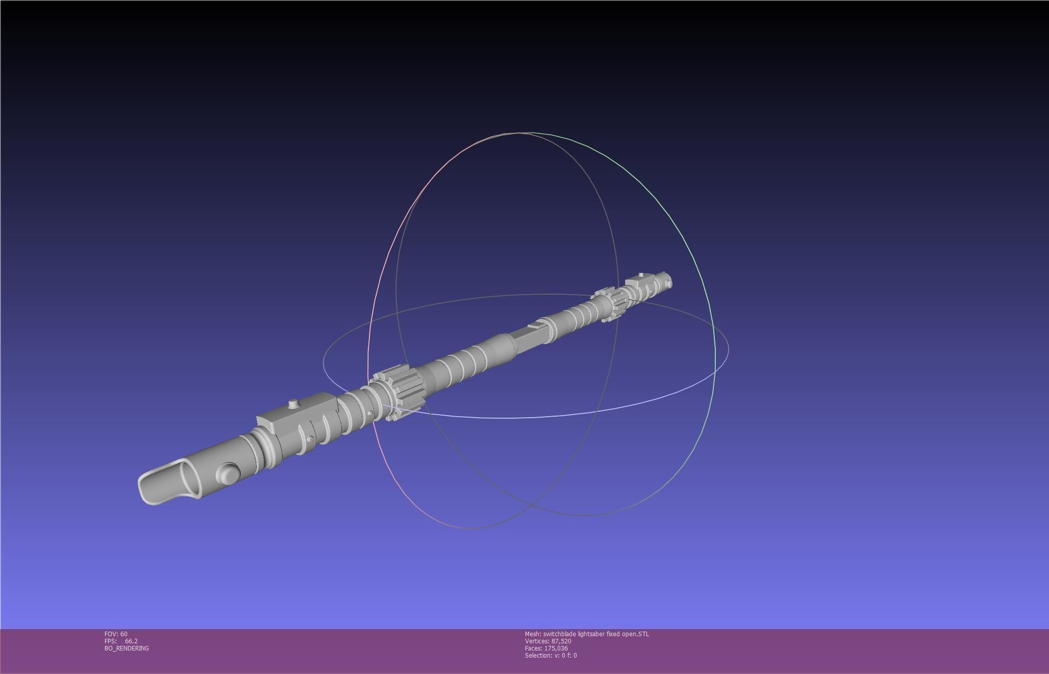 Star Wars Evil Rey Switchblade Lightsaber Printable Model 3D print model_102