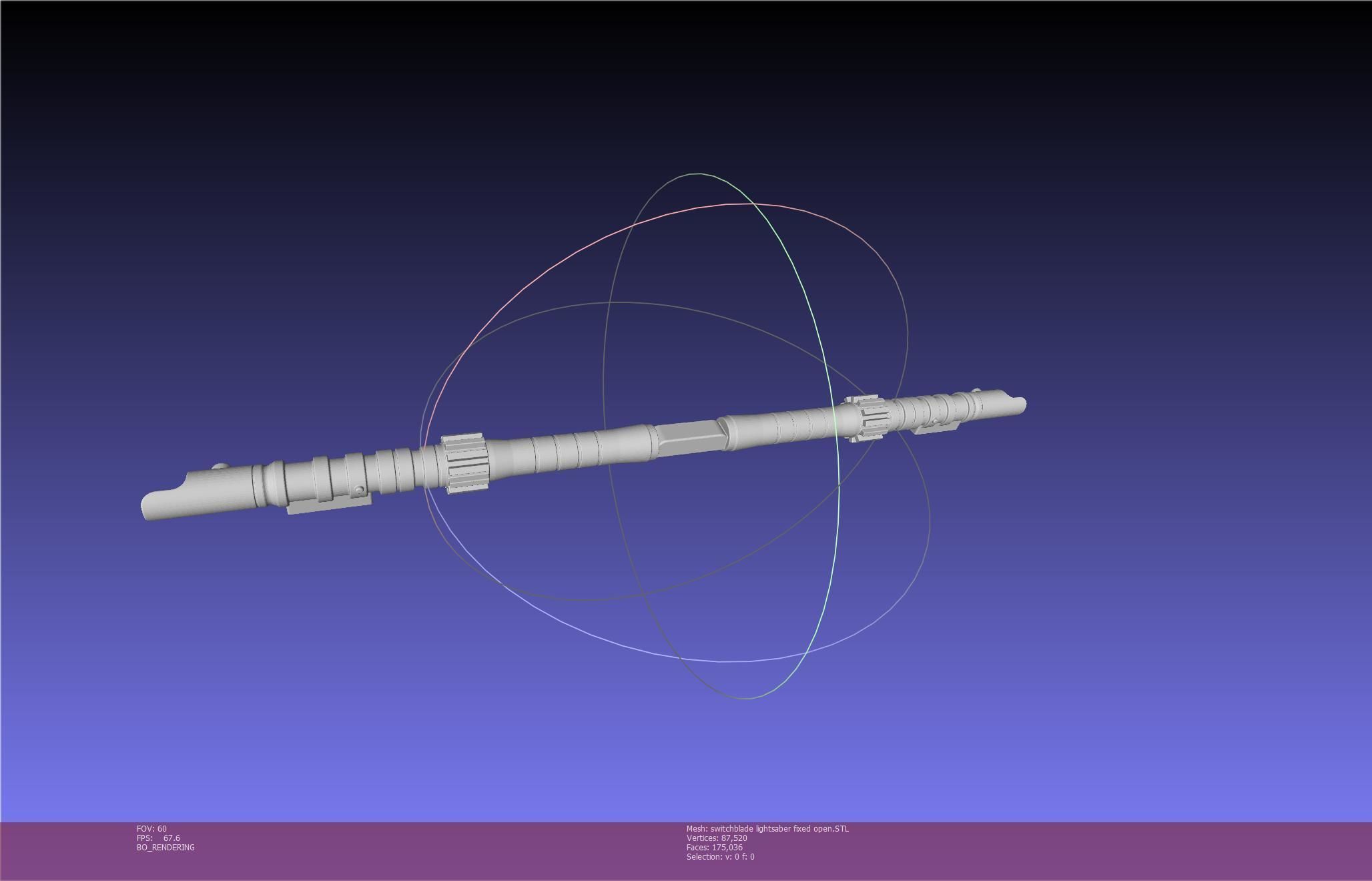 Star Wars Evil Rey Switchblade Lightsaber Printable Model 3D print model_112