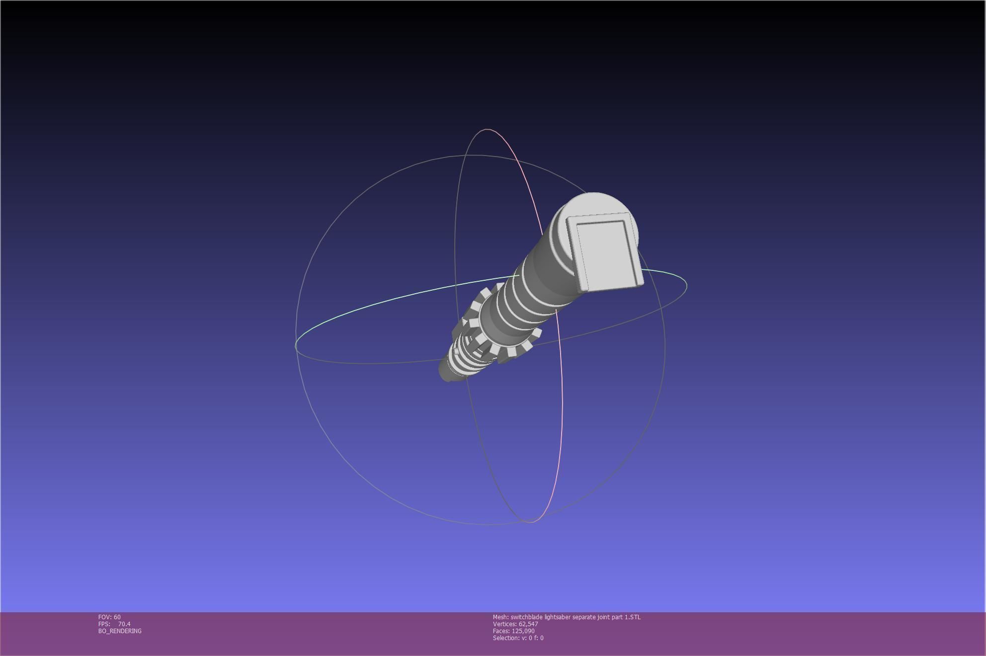 Star Wars Evil Rey Switchblade Lightsaber Printable Model 3D print model_55