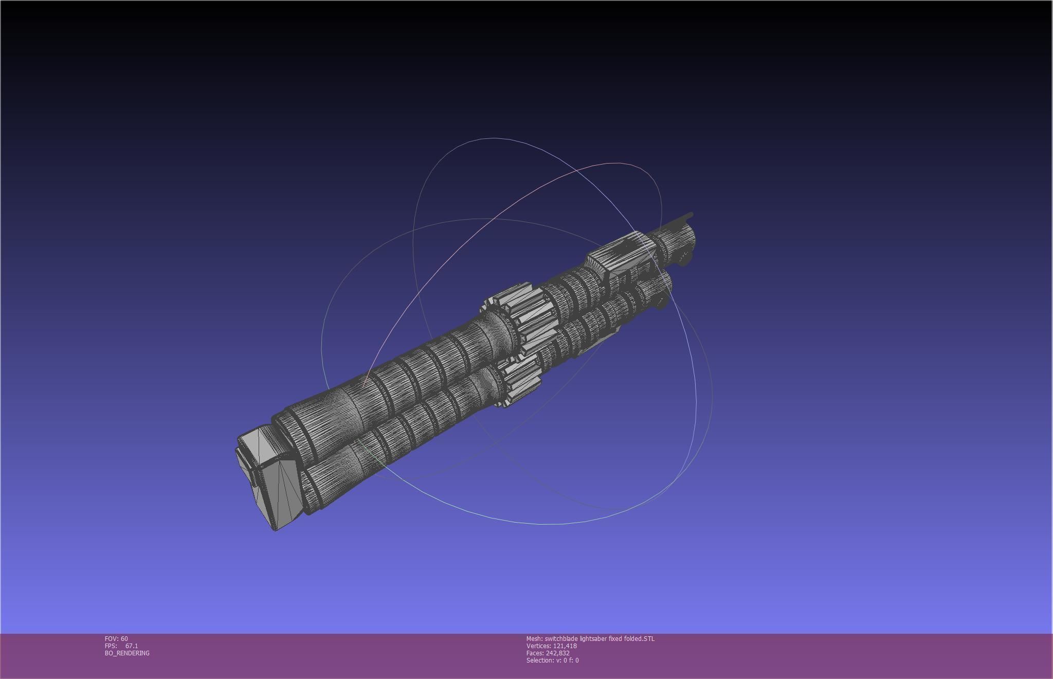 Star Wars Evil Rey Switchblade Lightsaber Printable Model 3D print model_117
