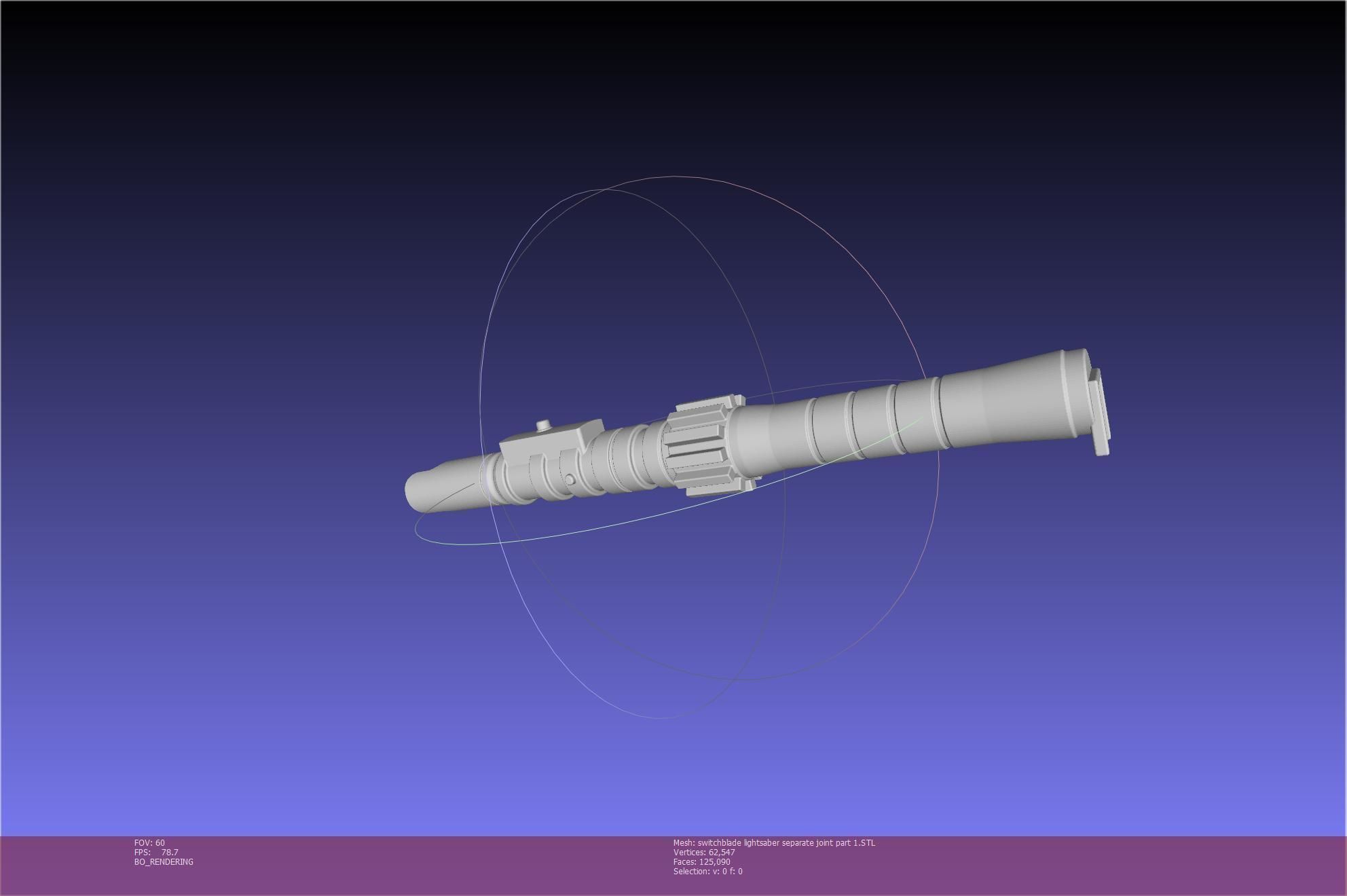 Star Wars Evil Rey Switchblade Lightsaber Printable Model 3D print model_54