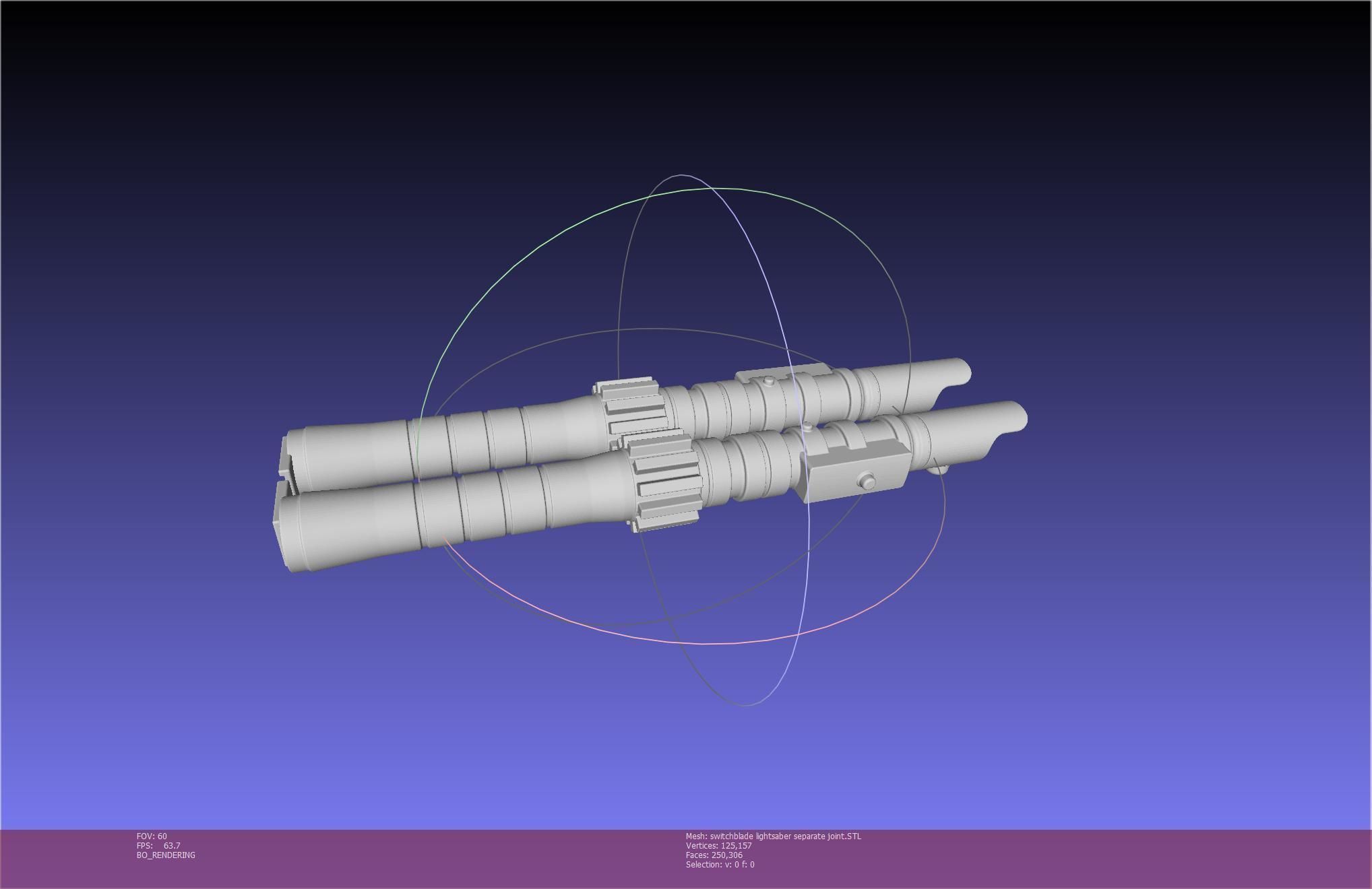 Star Wars Evil Rey Switchblade Lightsaber Printable Model 3D print model_76