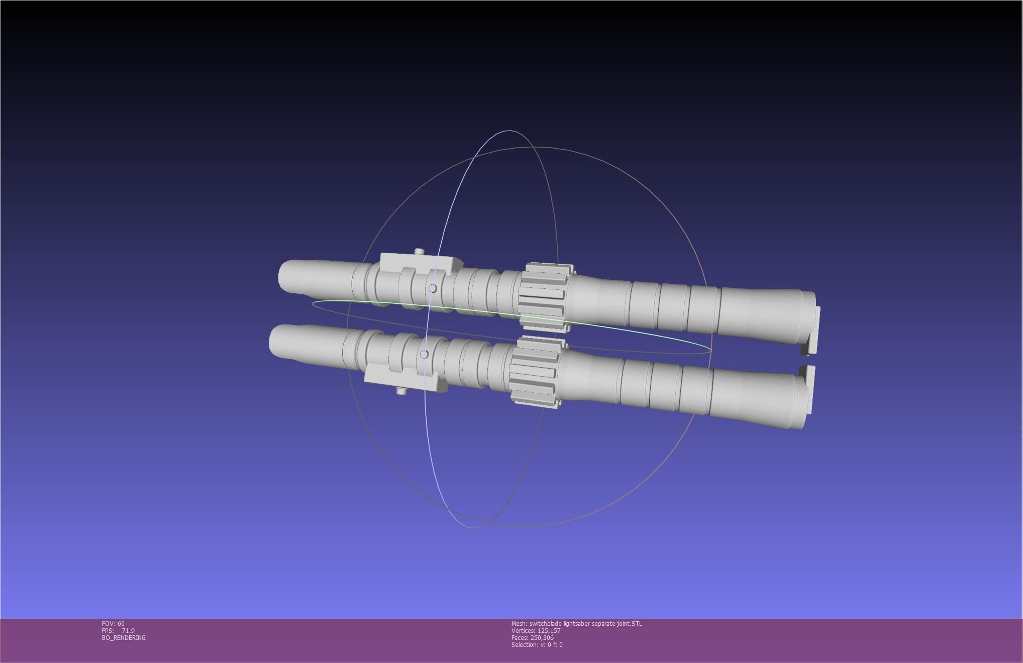 Star Wars Evil Rey Switchblade Lightsaber Printable Model 3D print model_59