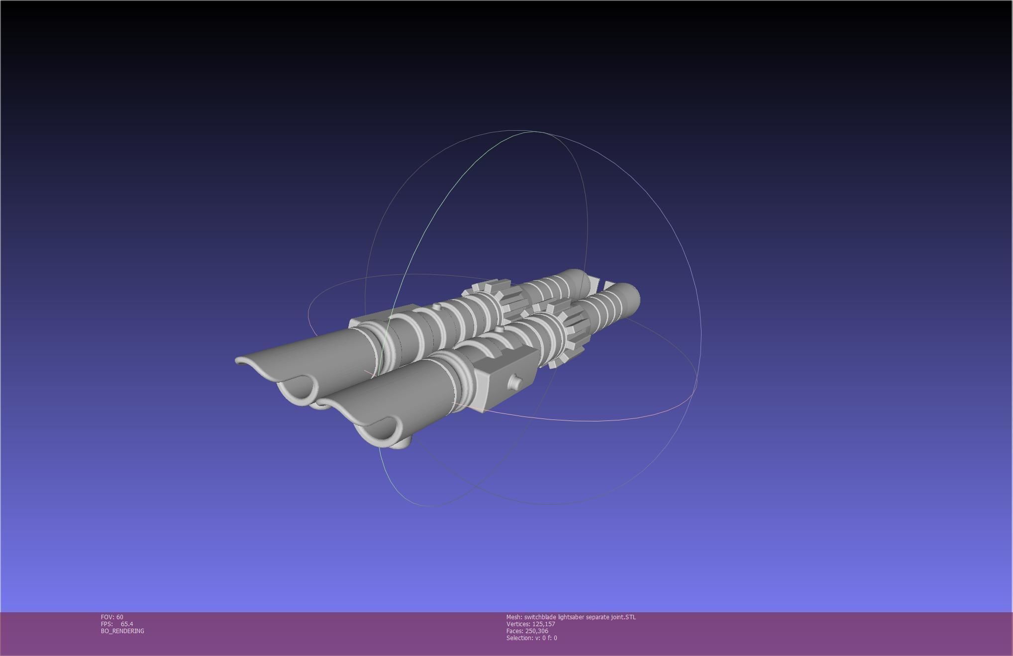 Star Wars Evil Rey Switchblade Lightsaber Printable Model 3D print model_65