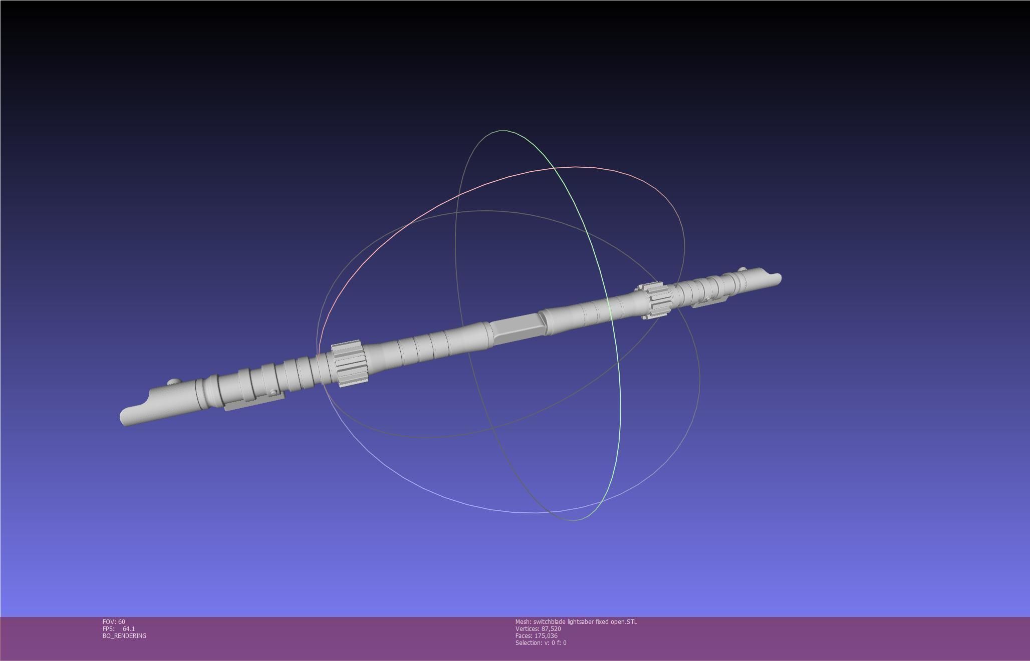 Star Wars Evil Rey Switchblade Lightsaber Printable Model 3D print model_108