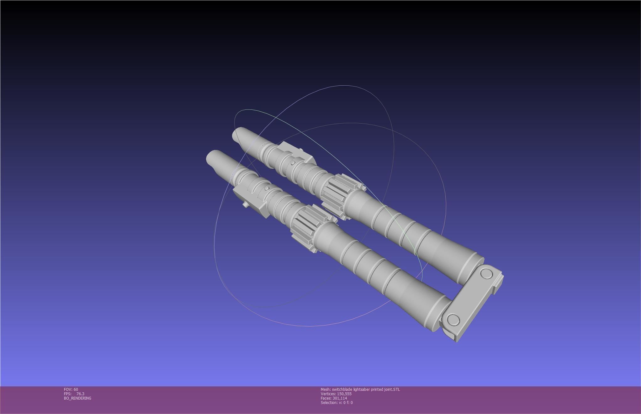Star Wars Evil Rey Switchblade Lightsaber Printable Model 3D print model_100