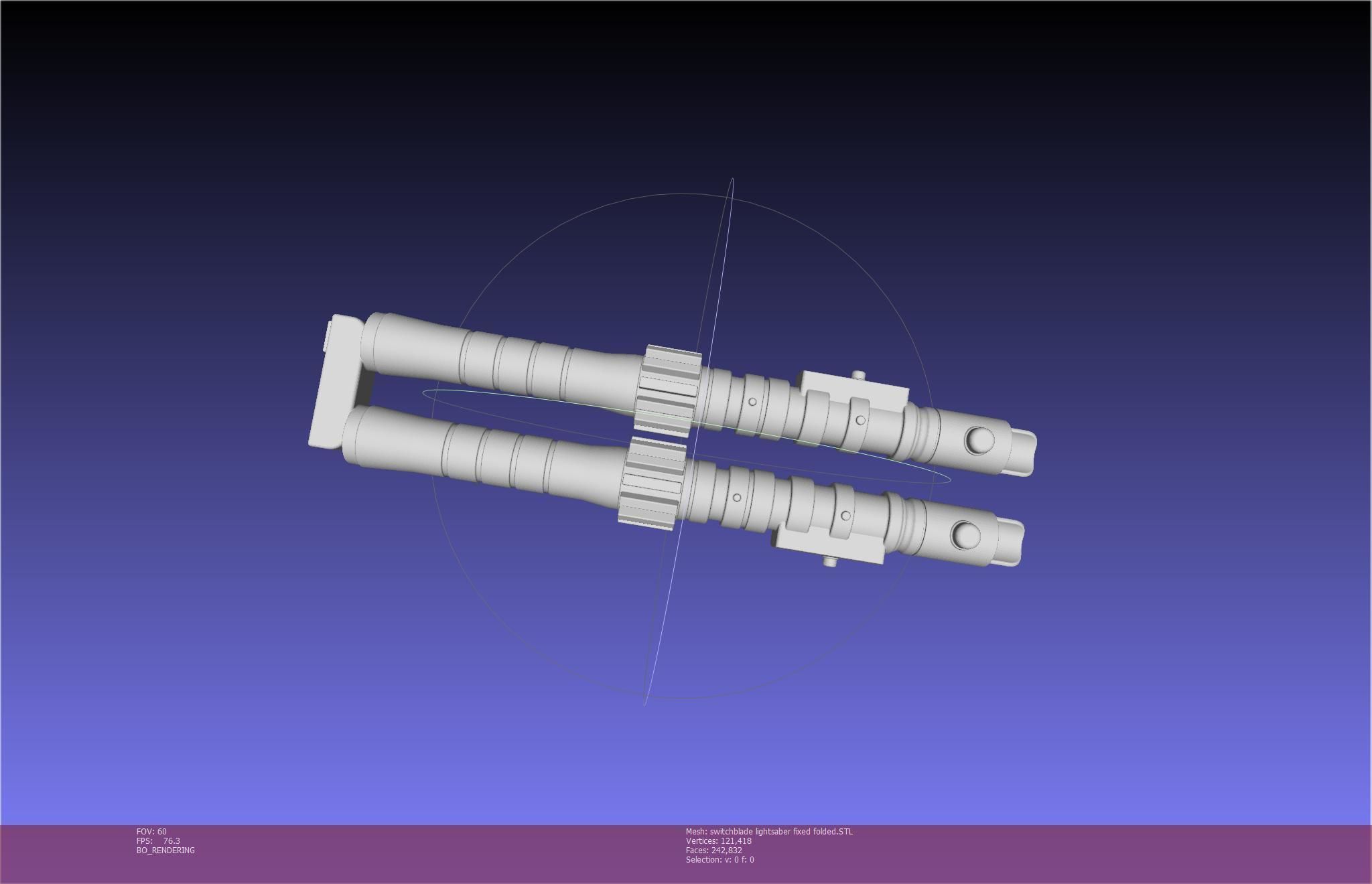 Star Wars Evil Rey Switchblade Lightsaber Printable Model 3D print model_122