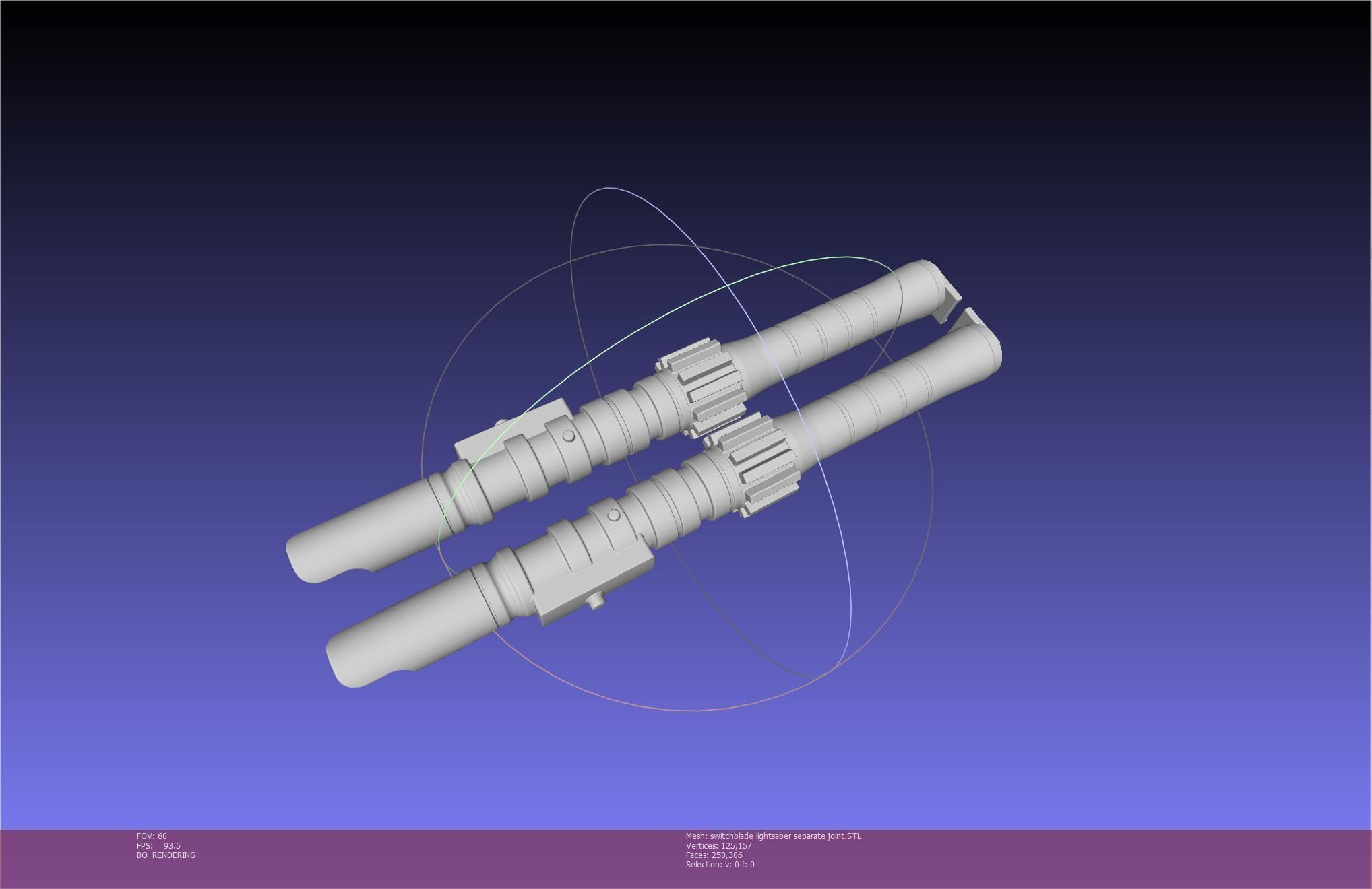Star Wars Evil Rey Switchblade Lightsaber Printable Model 3D print model_67