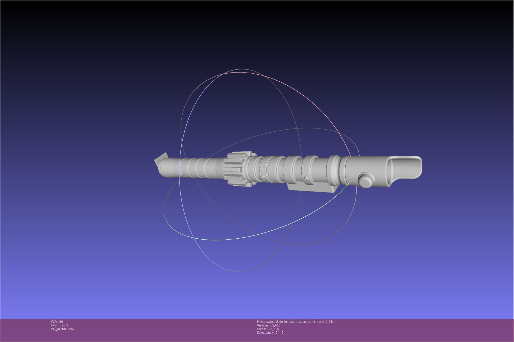 Star Wars Evil Rey Switchblade Lightsaber Printable Model 3D print model_52