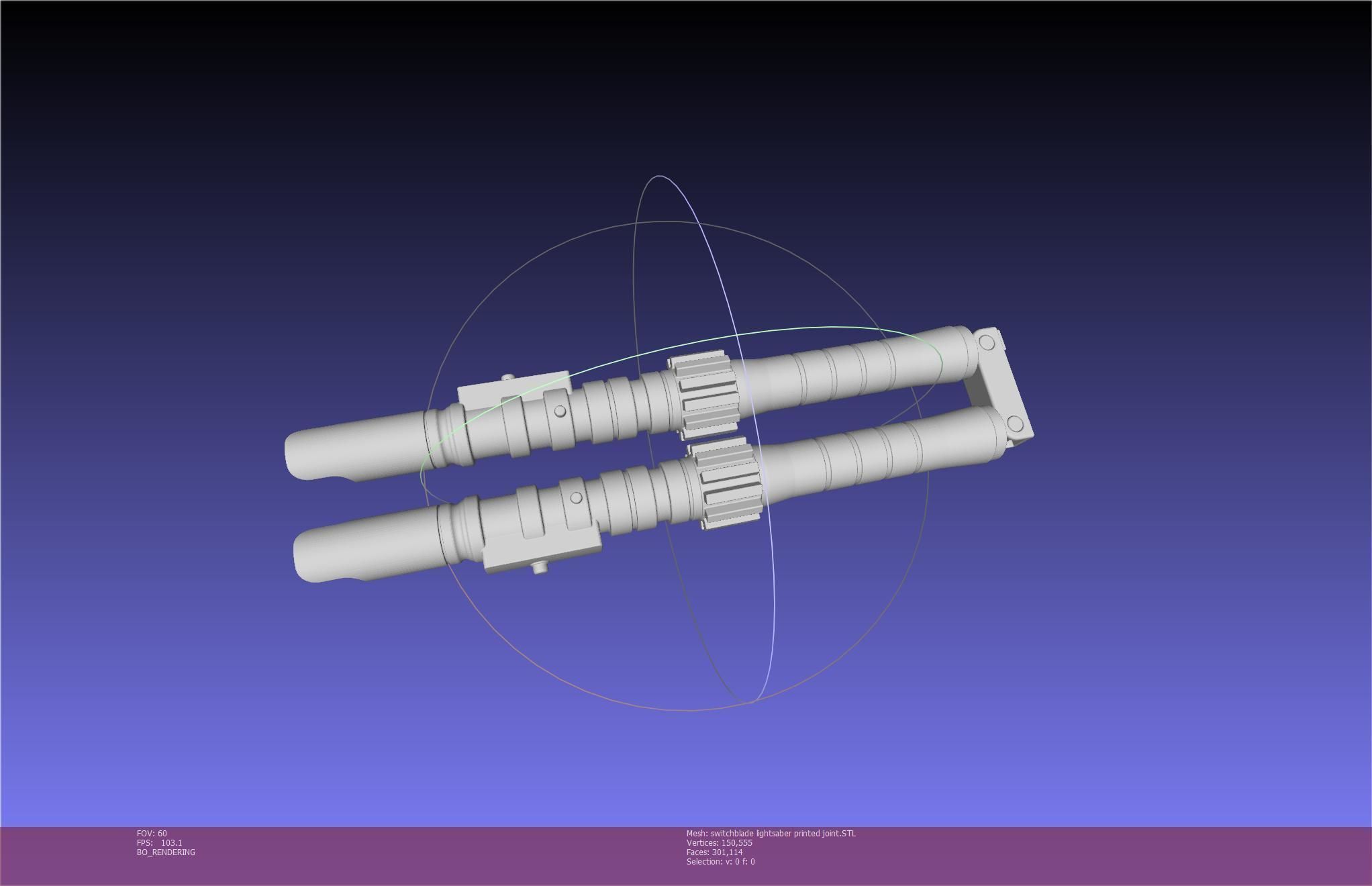 Star Wars Evil Rey Switchblade Lightsaber Printable Model 3D print model_96