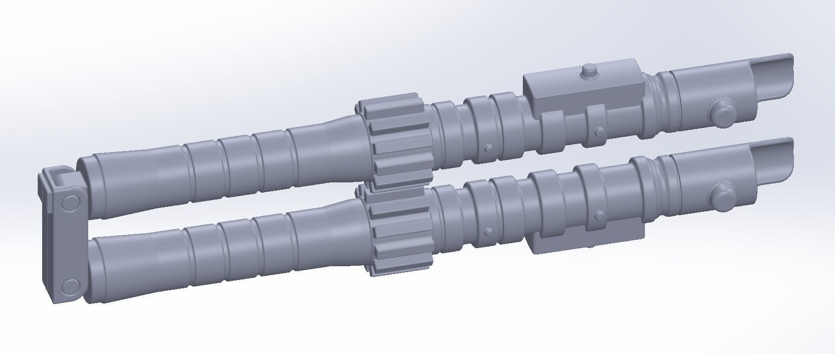 Star Wars Evil Rey Switchblade Lightsaber Printable Model 3D print model_1