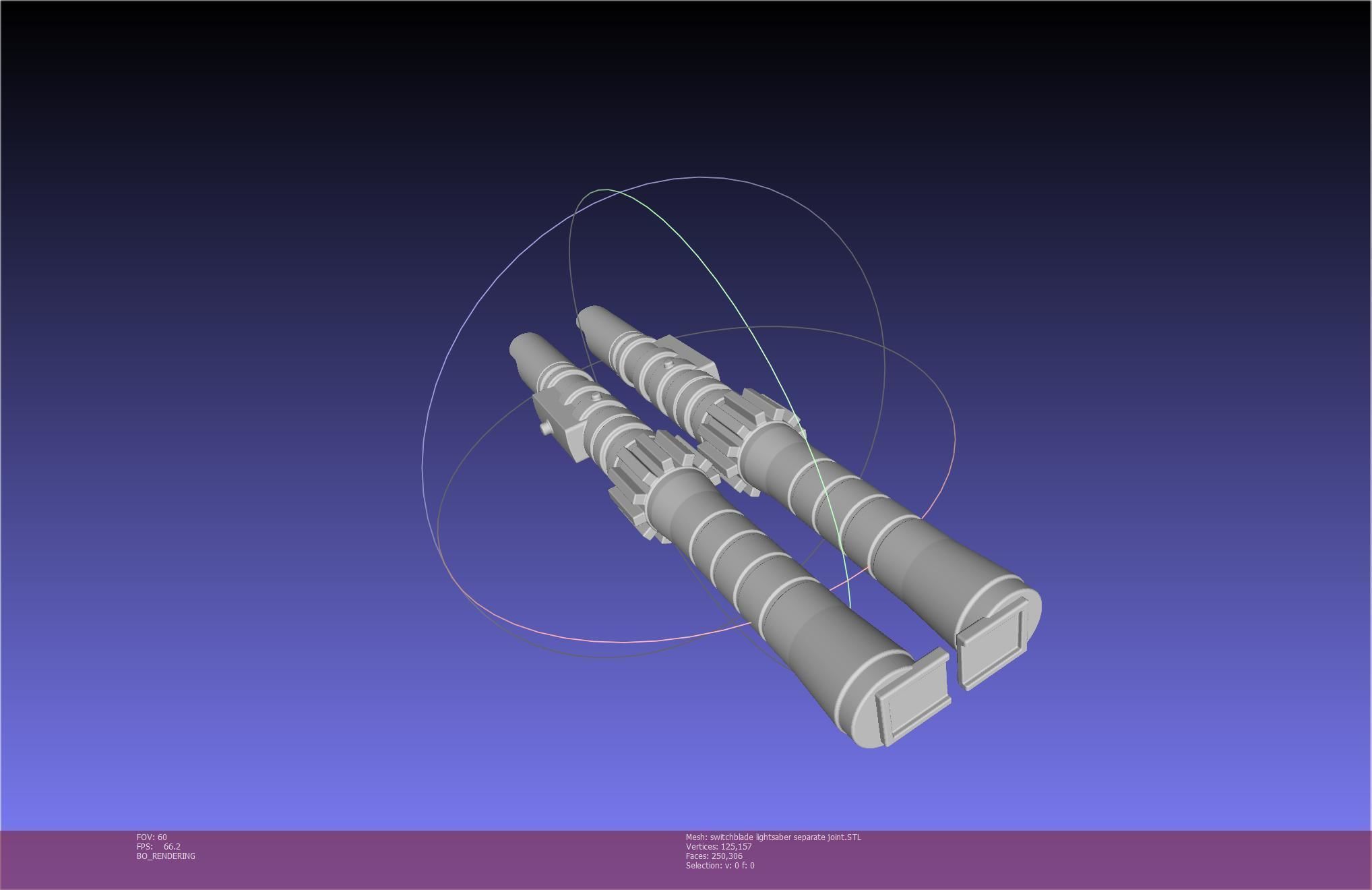 Star Wars Evil Rey Switchblade Lightsaber Printable Model 3D print model_69