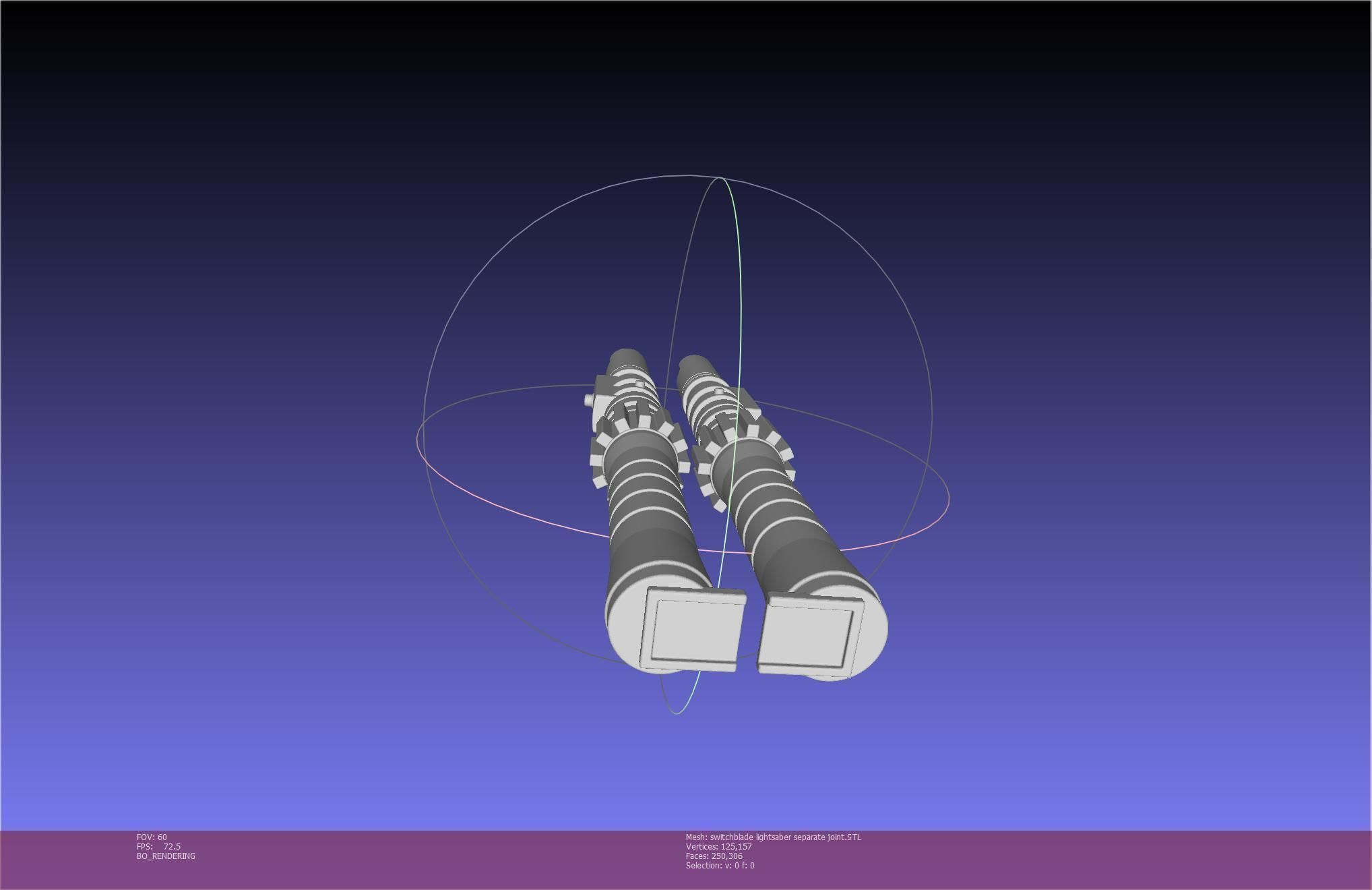 Star Wars Evil Rey Switchblade Lightsaber Printable Model 3D print model_70