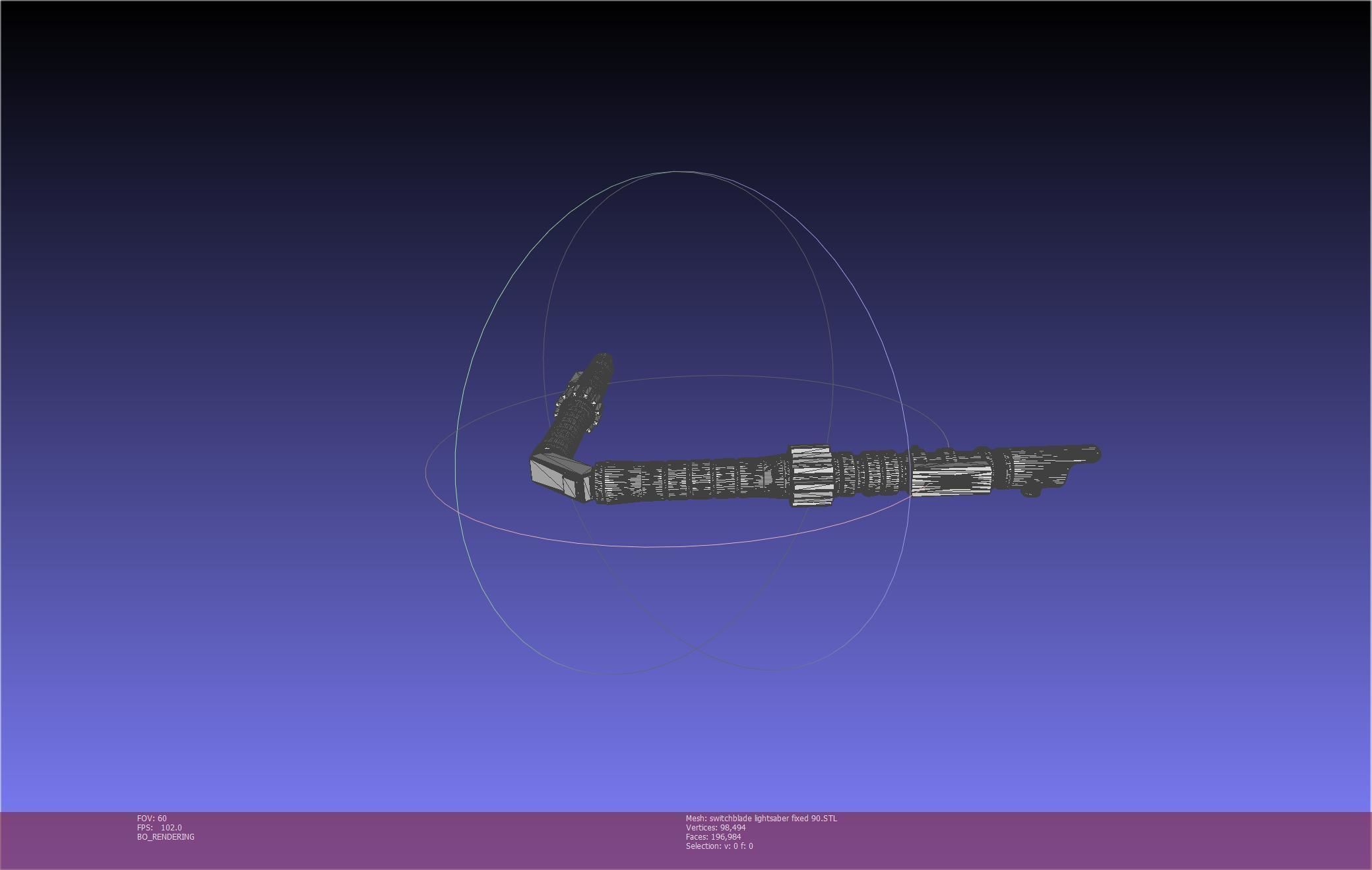 Star Wars Evil Rey Switchblade Lightsaber Printable Model 3D print model_129