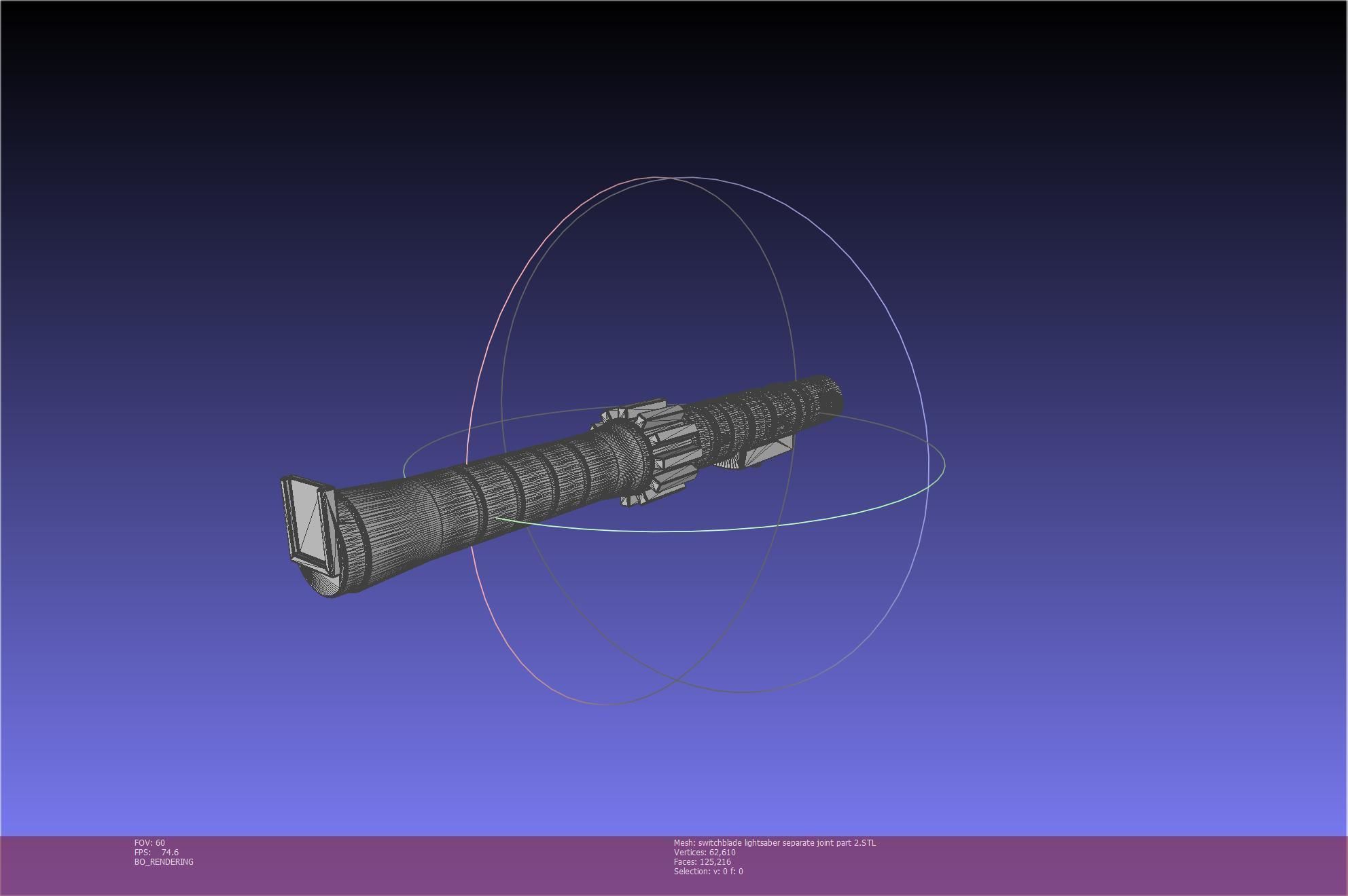 Star Wars Evil Rey Switchblade Lightsaber Printable Model 3D print model_50