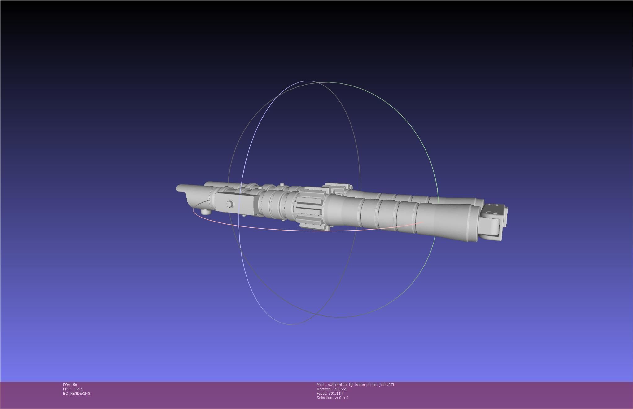 Star Wars Evil Rey Switchblade Lightsaber Printable Model 3D print model_99