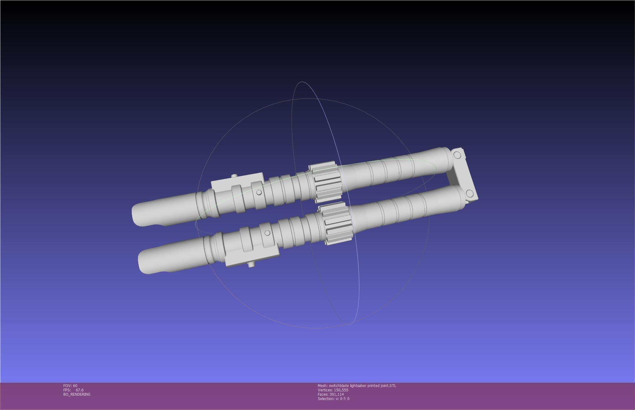 Star Wars Evil Rey Switchblade Lightsaber Printable Model 3D print model_95