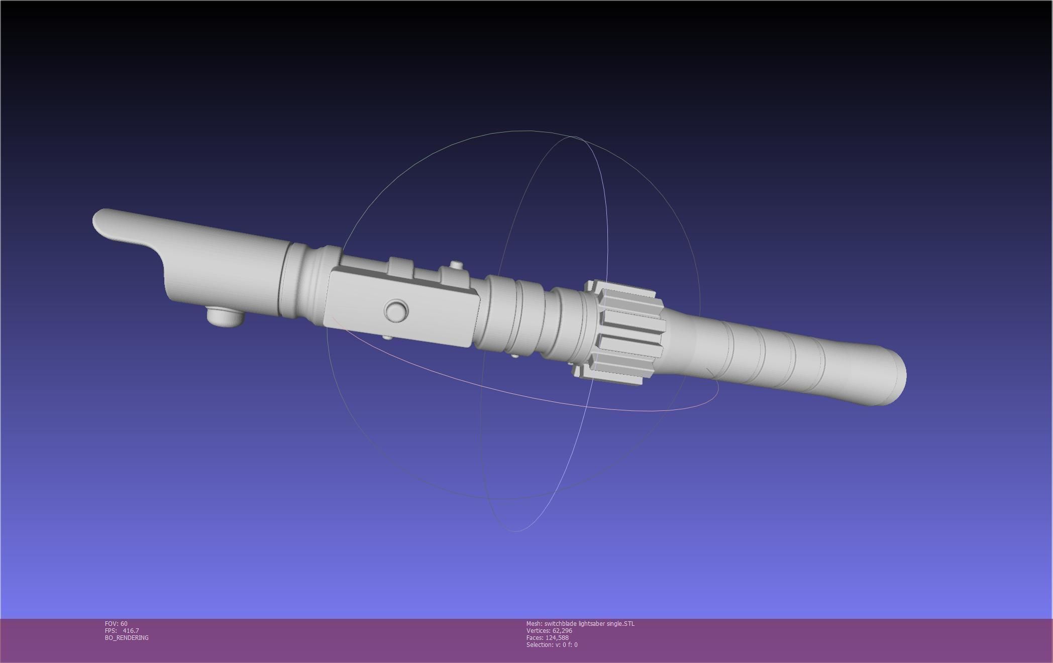 Star Wars Evil Rey Switchblade Lightsaber Printable Model 3D print model_137