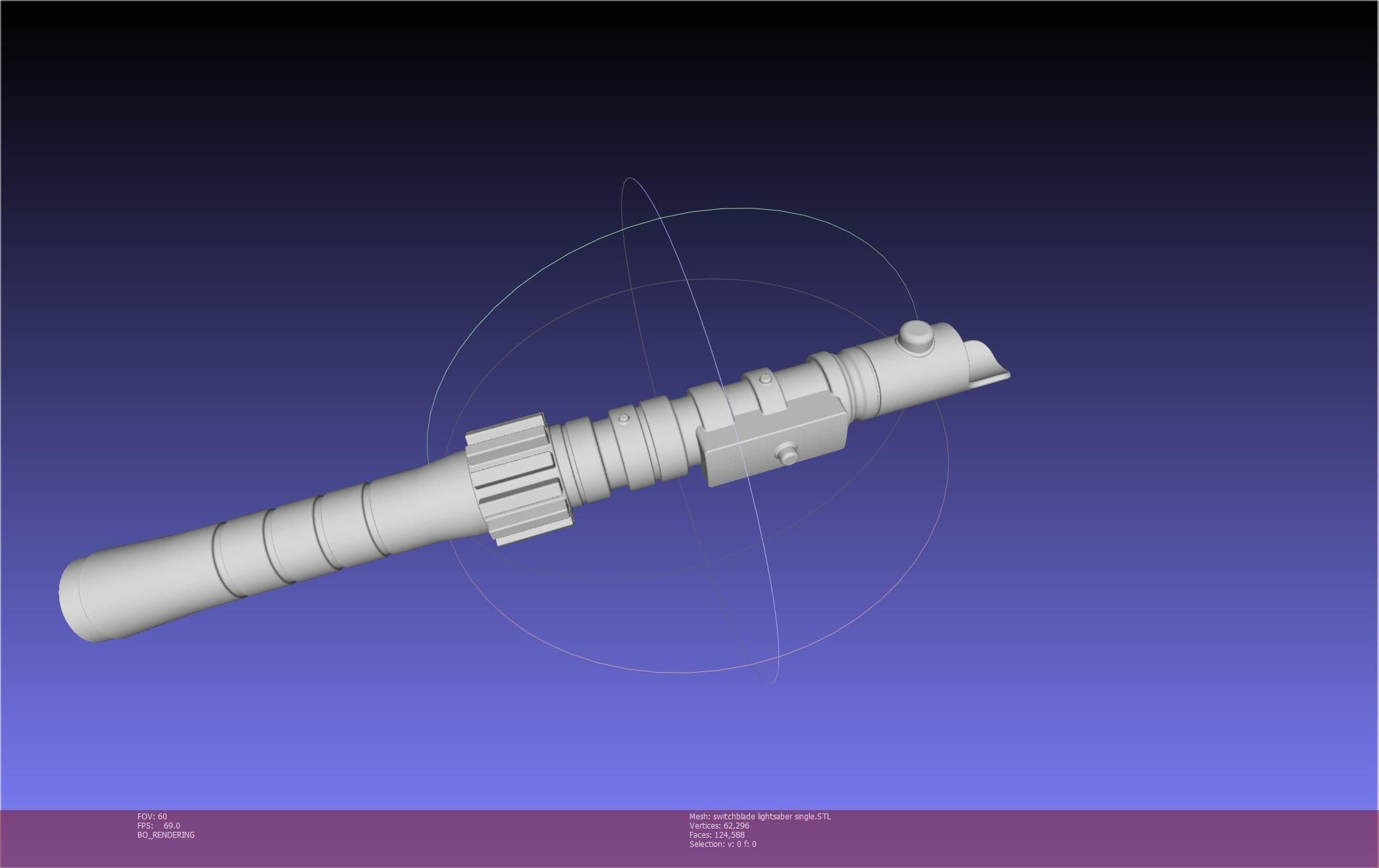 Star Wars Evil Rey Switchblade Lightsaber Printable Model 3D print model_49